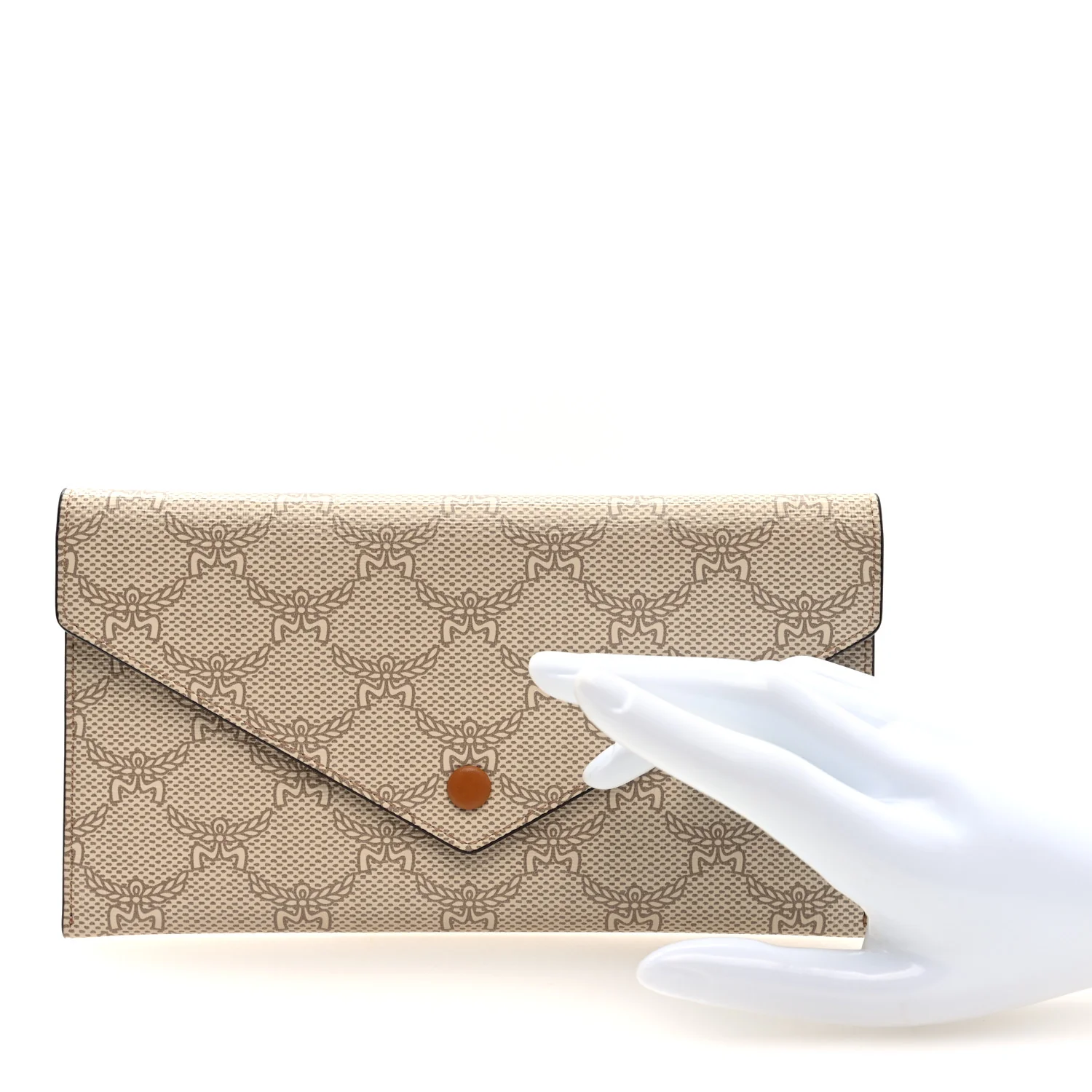Lauretos Nappa Himmel Continental Pouch Oatmeal - Image 2
