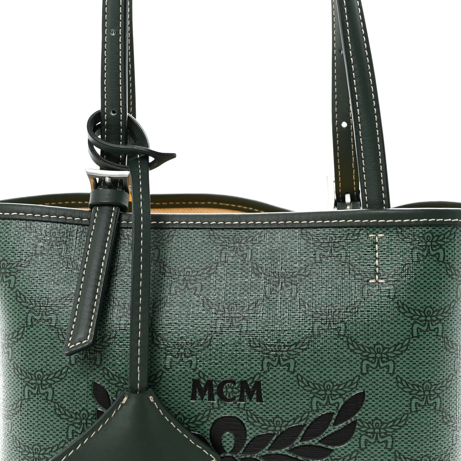 Lauretos Nappa MIni Himmel Shopper Tote Forest Green - Image 6