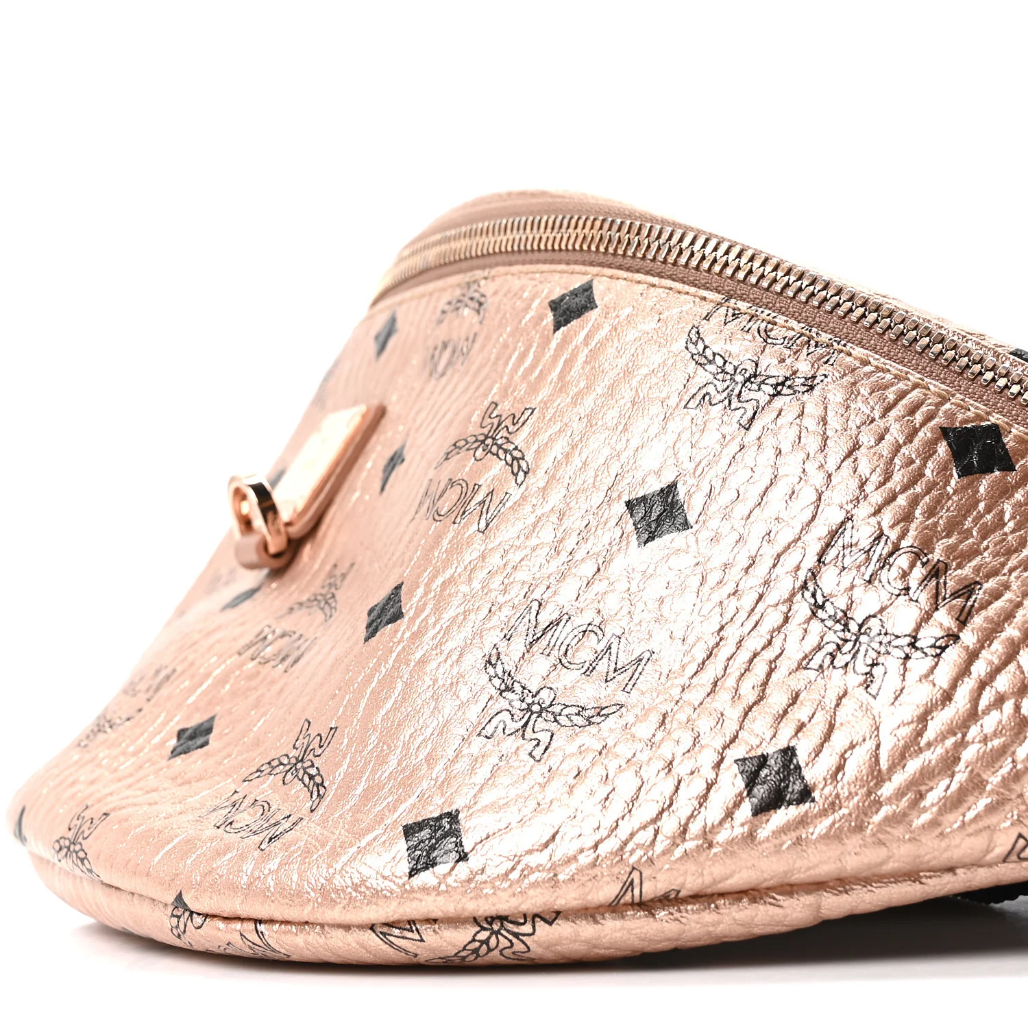 Metallic Visetos Stark Belt Bag Champagne Gold - Image 10