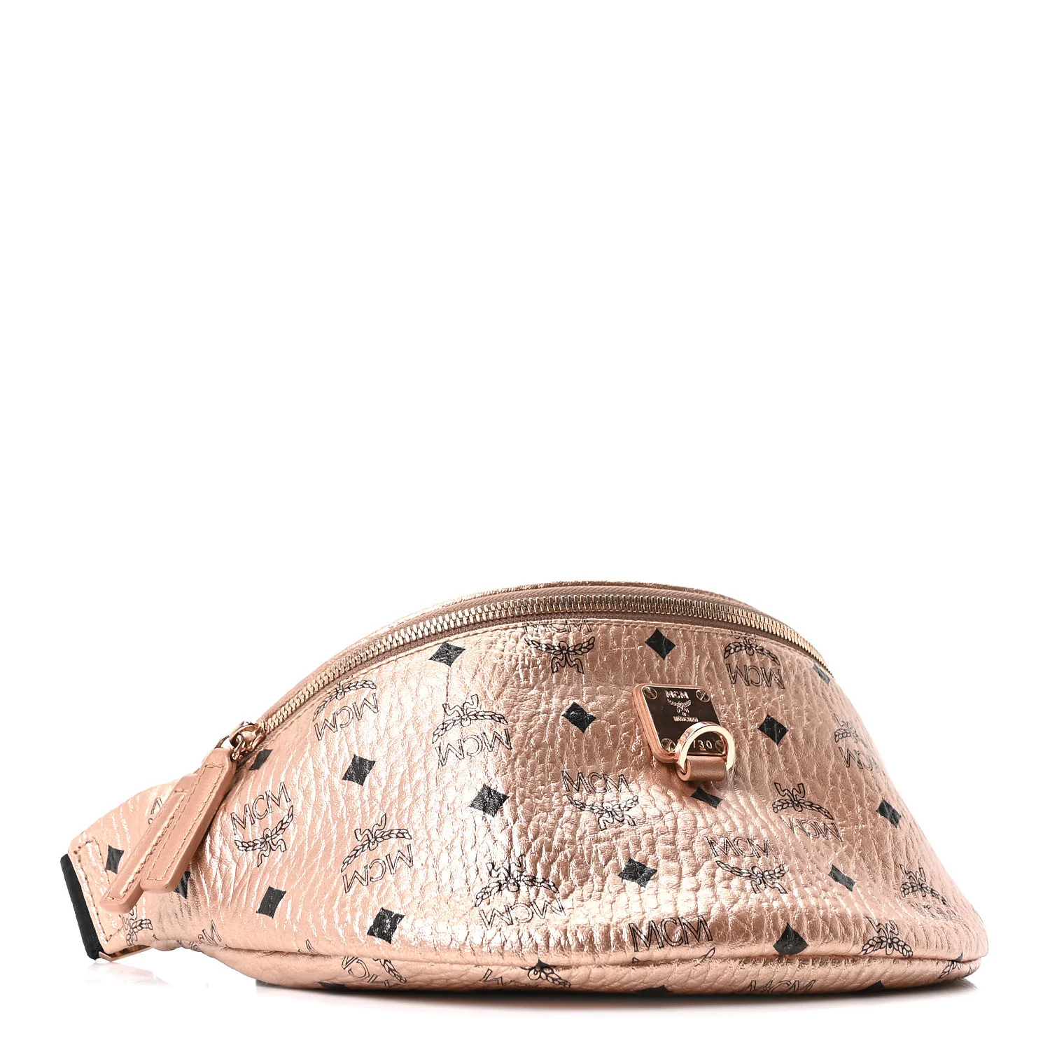 Metallic Visetos Stark Belt Bag Champagne Gold - Image 4