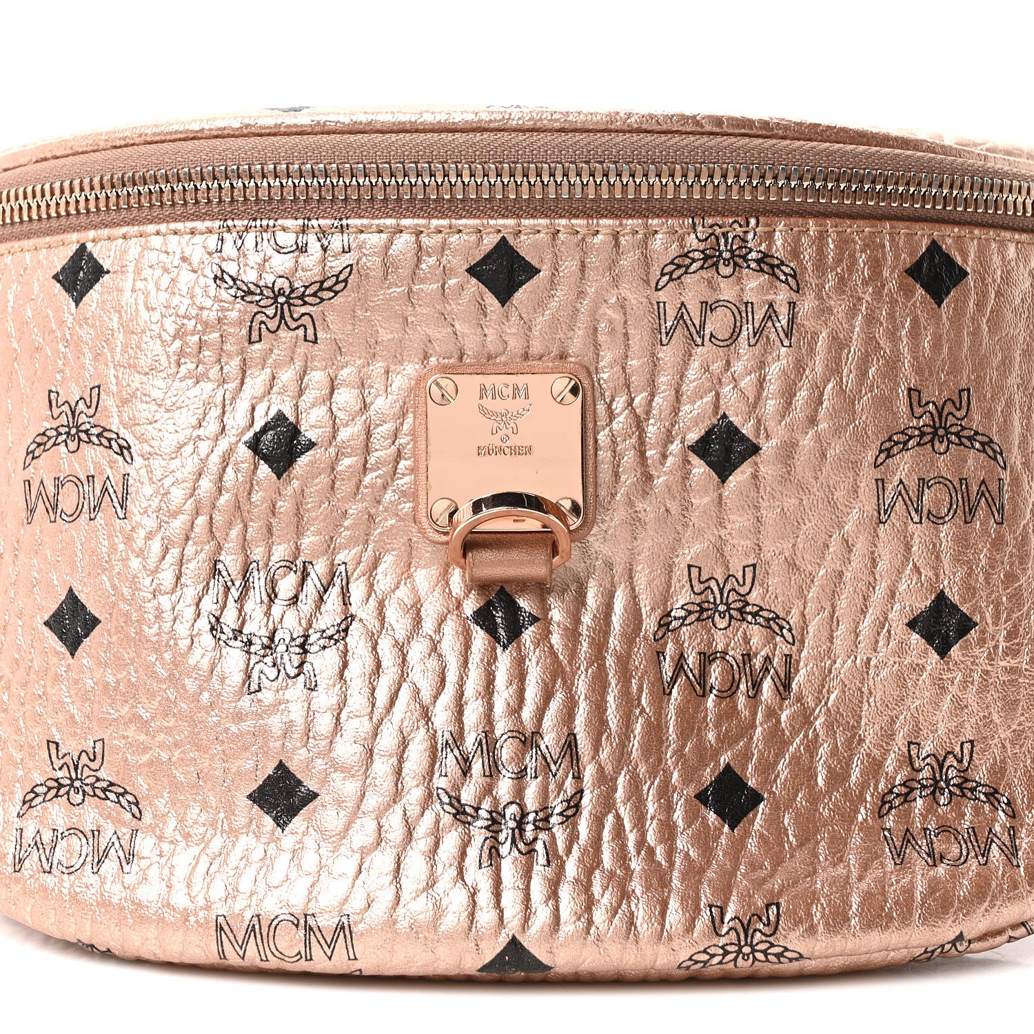 Metallic Visetos Stark Belt Bag Champagne Gold - Image 8