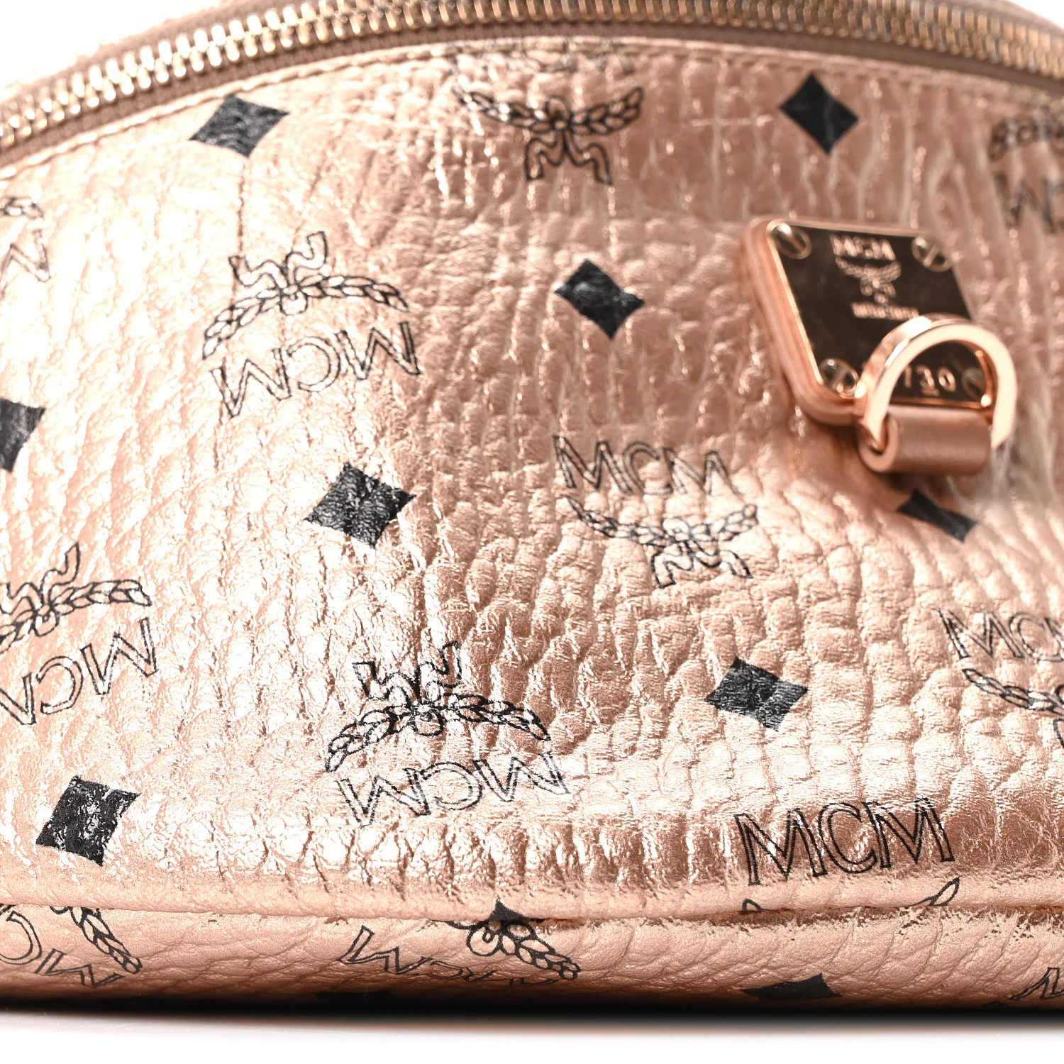 Metallic Visetos Stark Belt Bag Champagne Gold - Image 9
