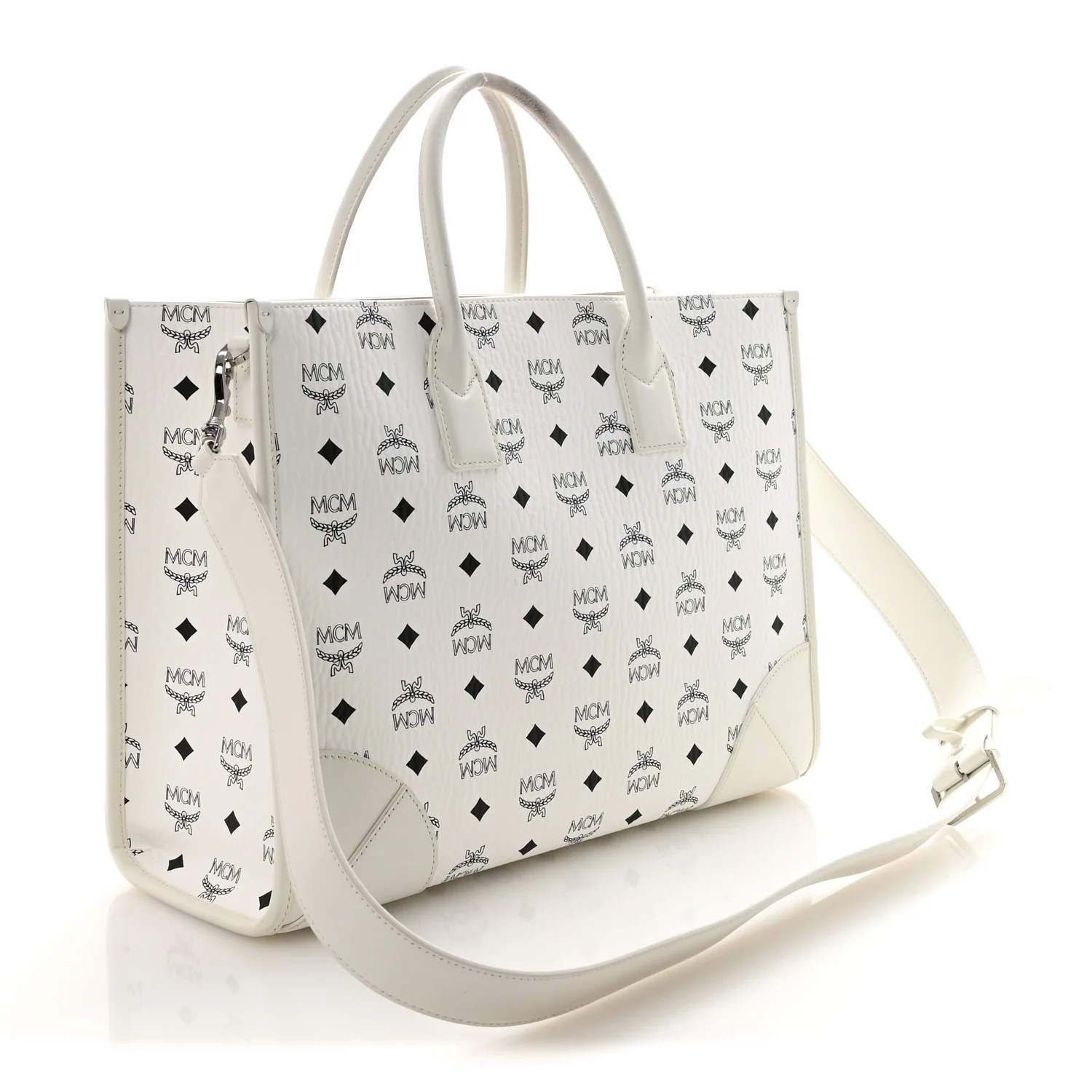 Visetos Large Munchen Tote White - Image 4