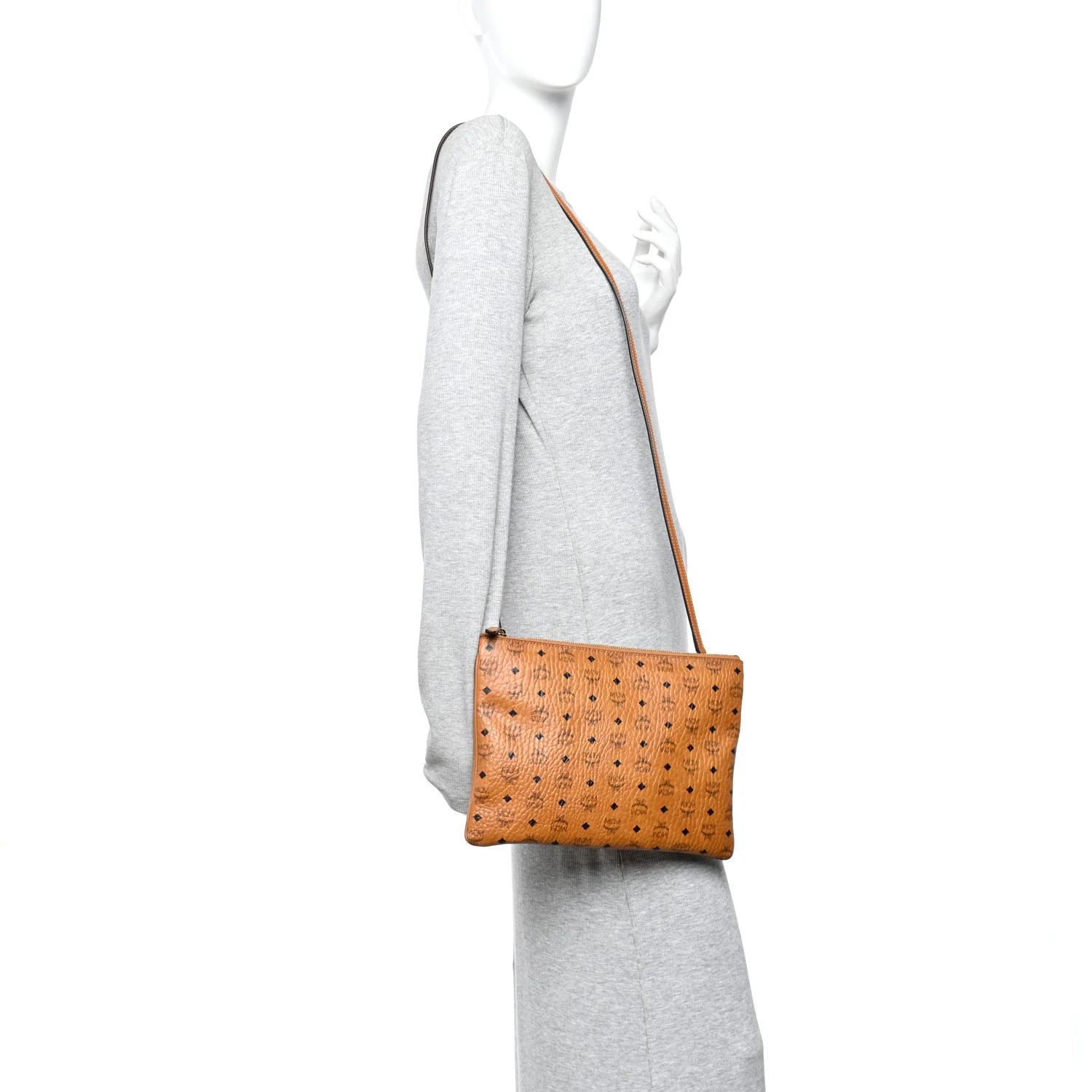 Visetos Medium Crossbody Pouch Cognac - Image 2