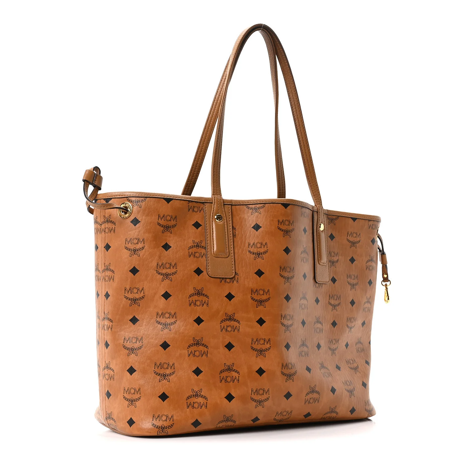 Visetos Medium Liz Reversible Shopper Tote Cognac - Image 3