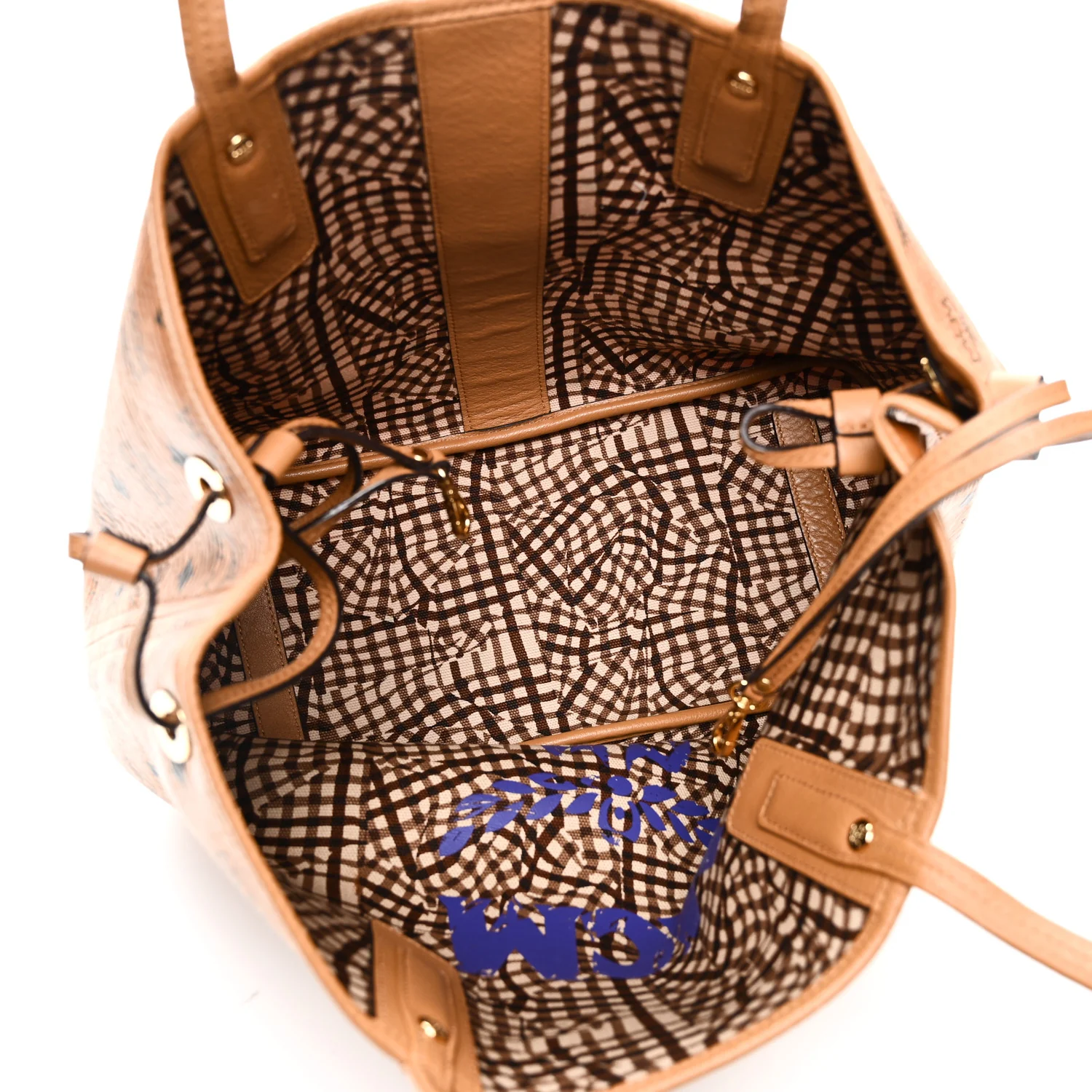 Visetos Medium Liz Reversible Shopper Tote Cognac - Image 8