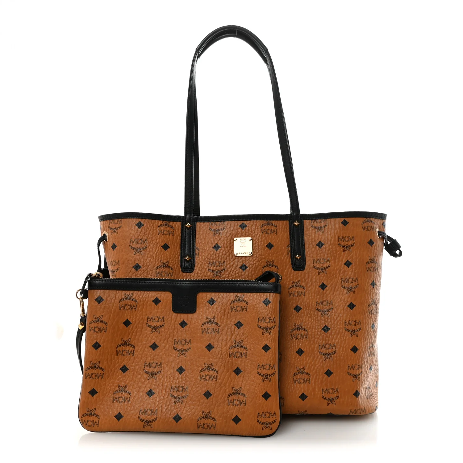 Visetos Medium Project Reversible Shopper Tote Cognac - Image 3