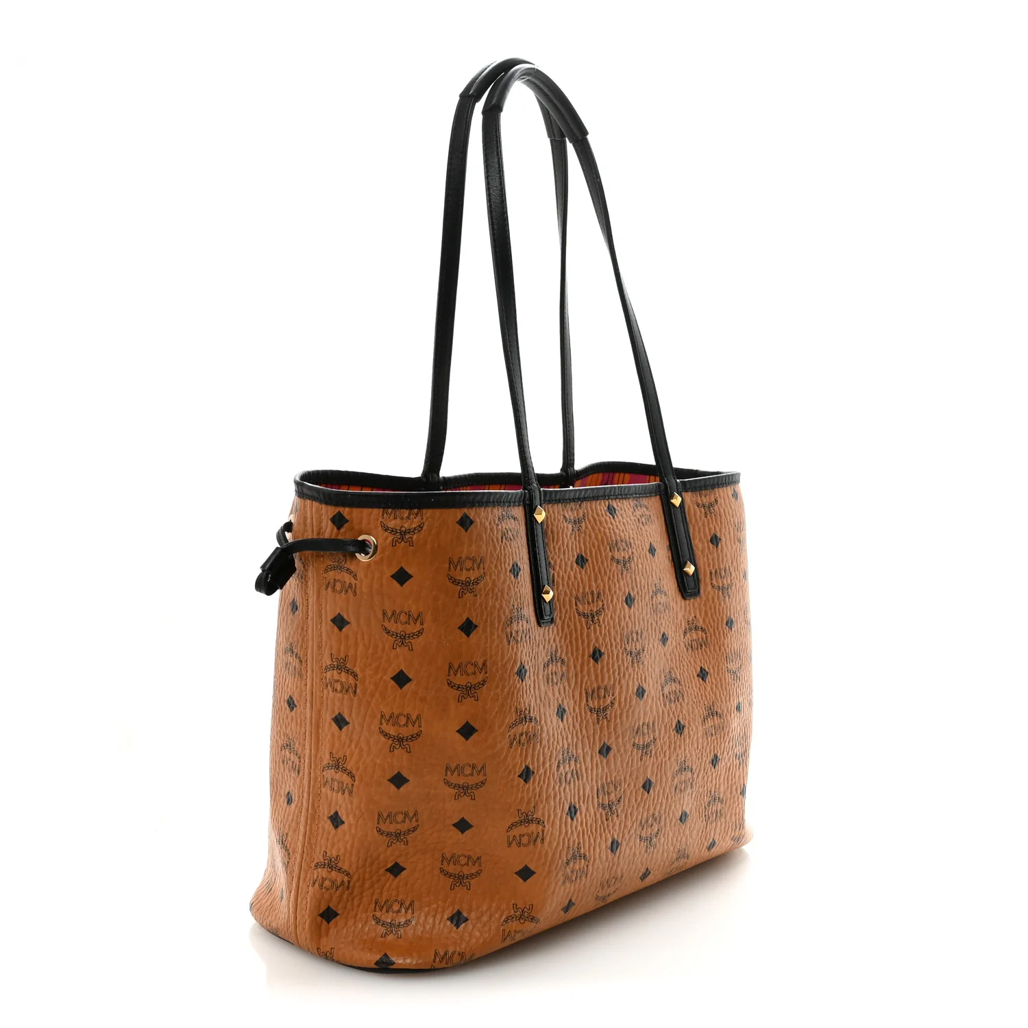 Visetos Medium Project Reversible Shopper Tote Cognac - Image 4