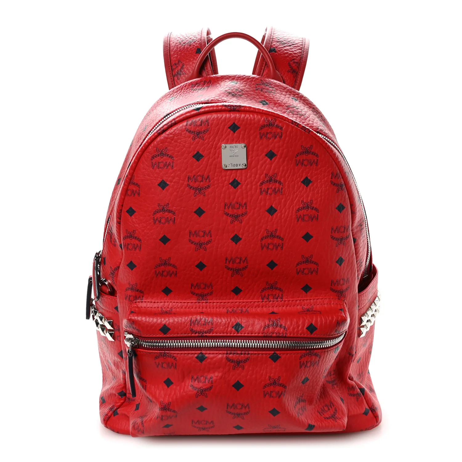 Visetos Medium Side Studs Stark Backpack Ruby Red