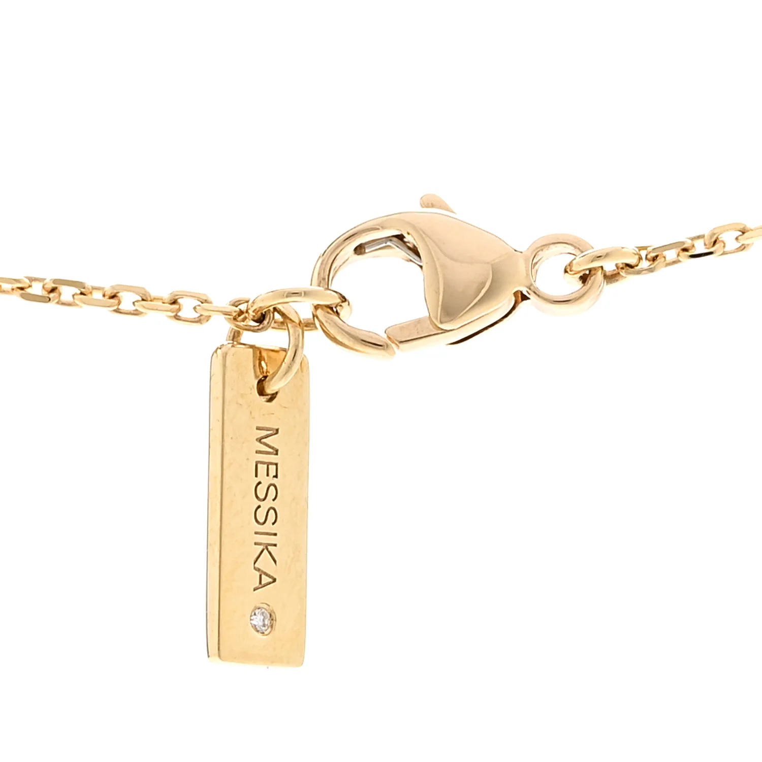 18K Yellow Gold Diamond Move Uno Pave Necklace - Image 4