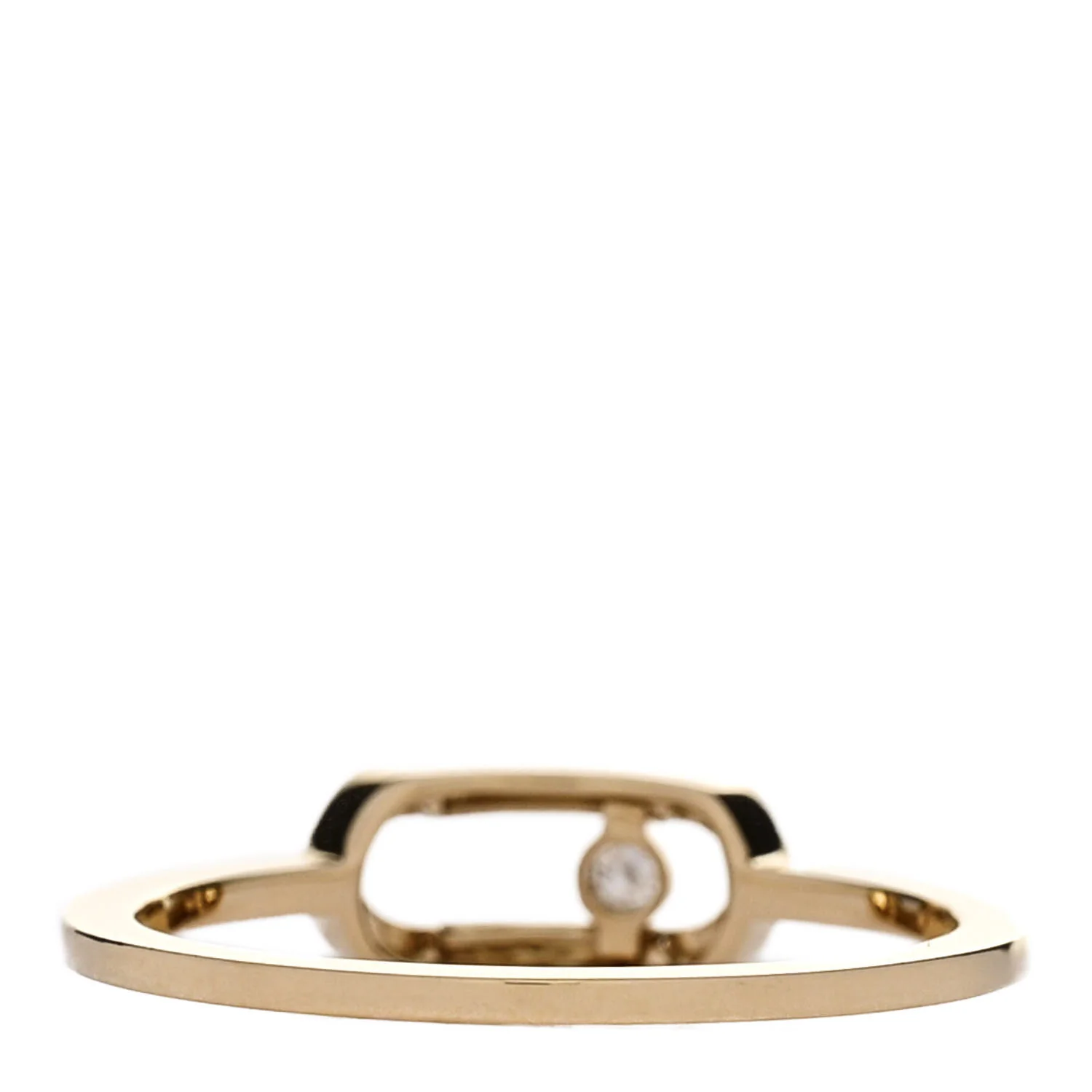 18K Yellow Gold Diamond Move Uno Ring 52 6 - Image 3