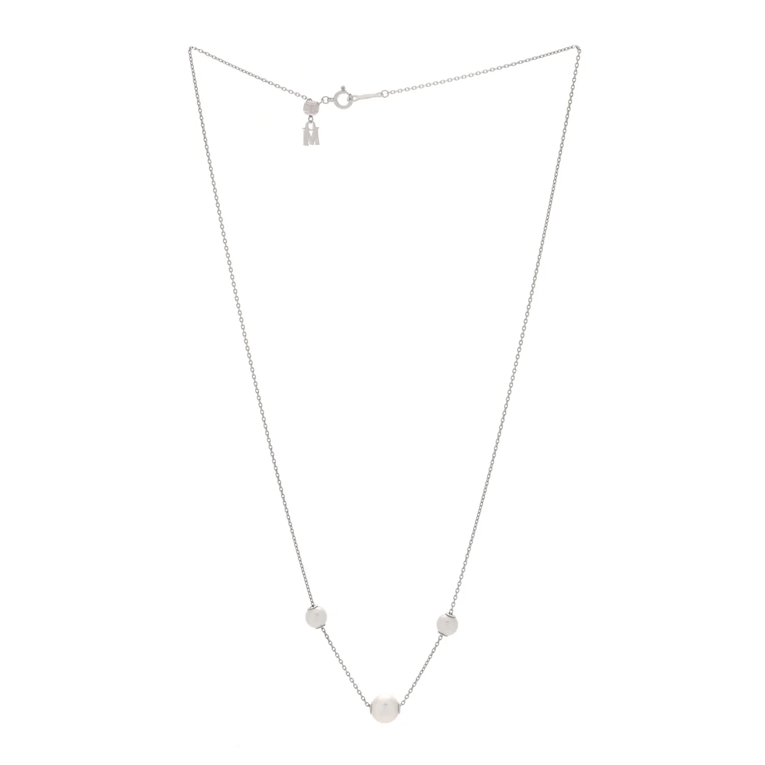 18K White Gold Akoya Cultured Pearl 5.5-7.5m Pearls in Motion Necklace - Image 3