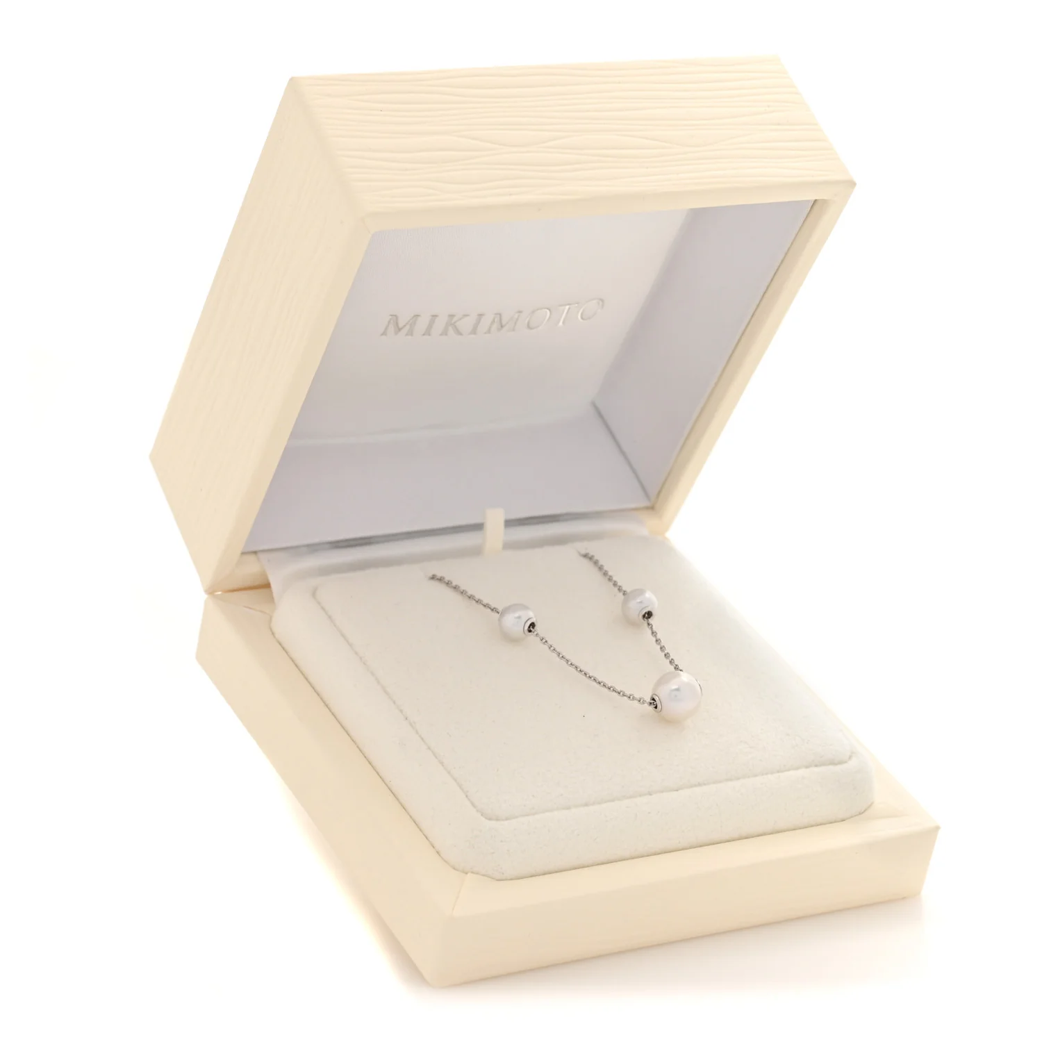 18K White Gold Akoya Cultured Pearl 5.5-7.5m Pearls in Motion Necklace - Image 7