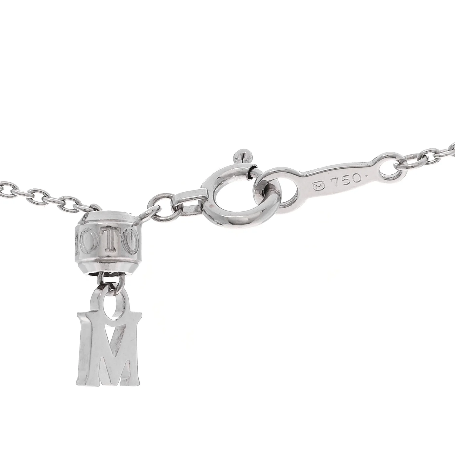 18K White Gold Diamond Akoya Cultured Pearl 5.5-8mm Pearls in Motion Necklace - Image 4
