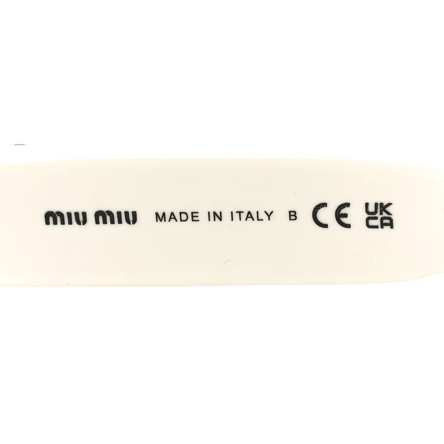 Acetate Glimpse Cat Eye Sunglasses SMU 07Z White - Image 5