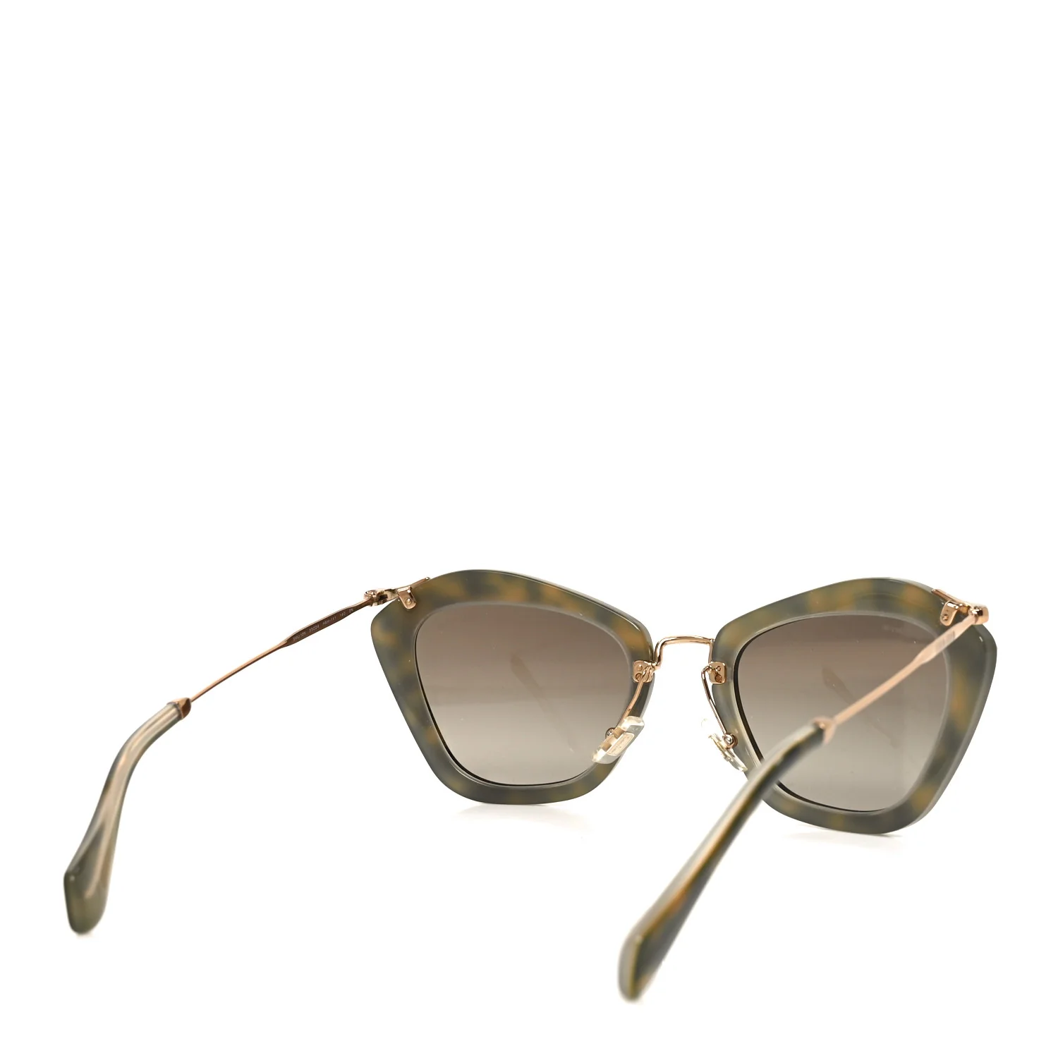 Acetate Metal Cat Eye Sunglasses SMU10N Tortoise - Image 4