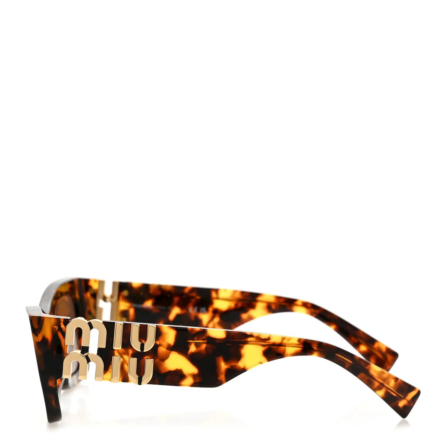 Acetate Miu Glimpse Sunglasses SMU 09WS Havana - Image 3