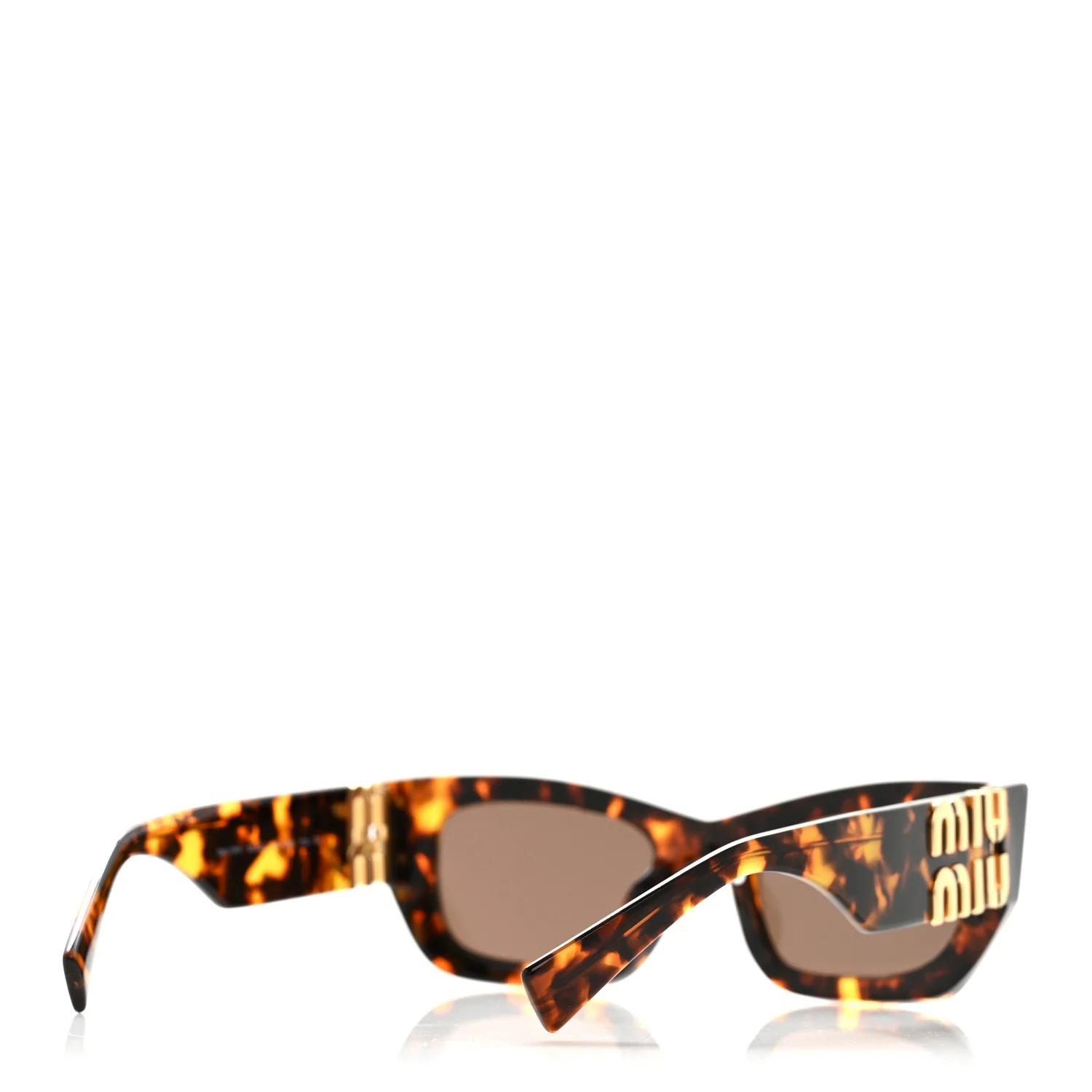 Acetate Miu Glimpse Sunglasses SMU 09WS Havana - Image 4