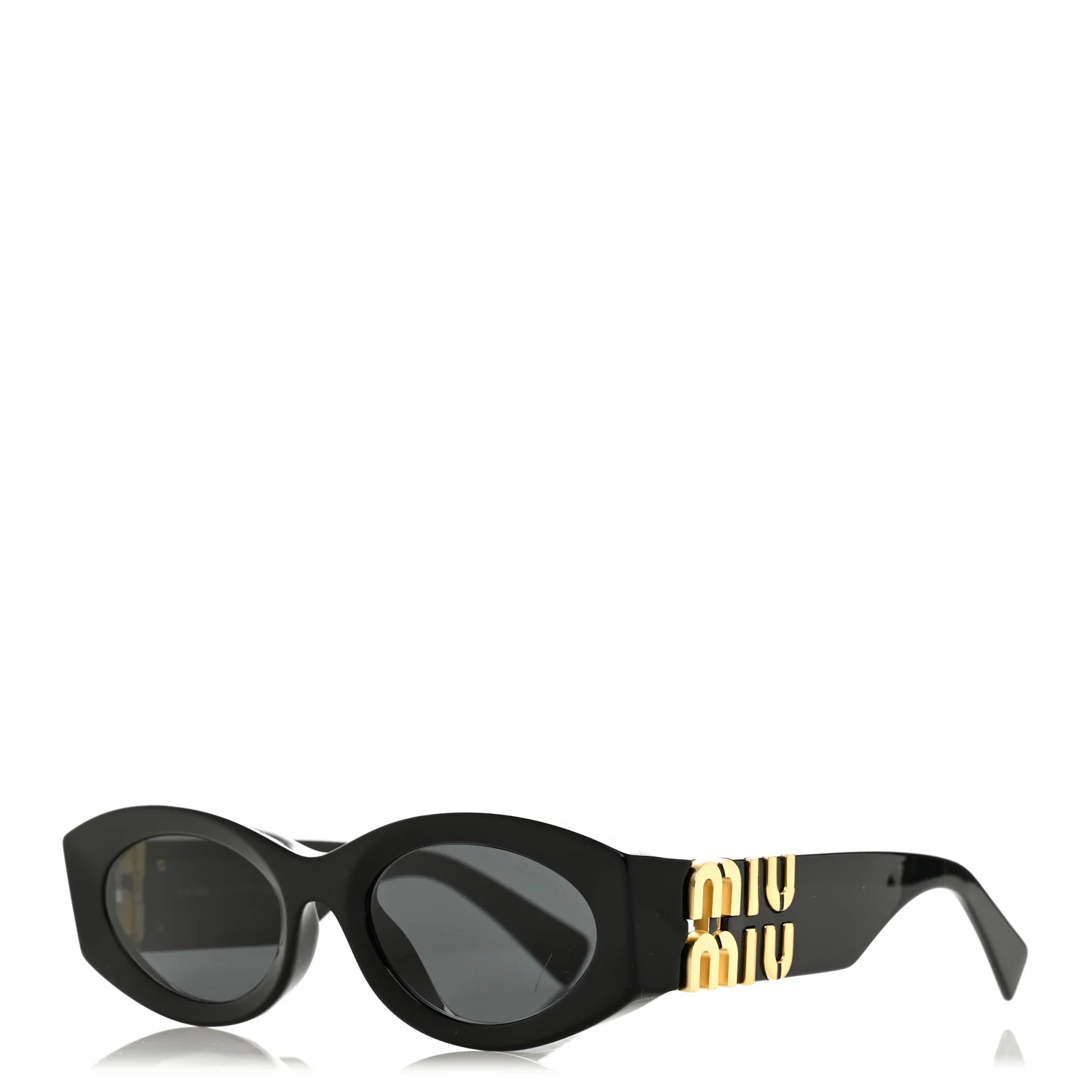 Acetate Oval Glimpse Sunglasses SMU11W Black