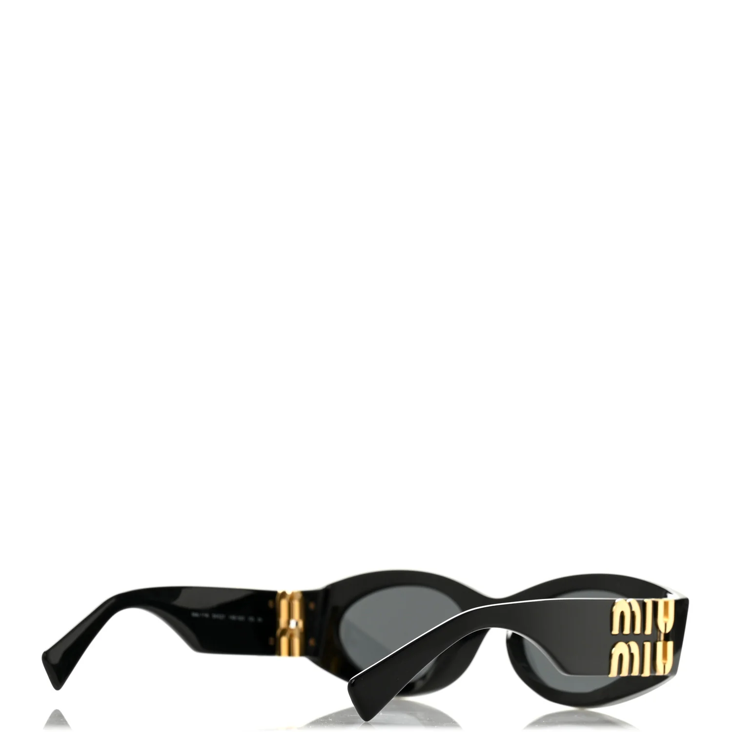 Acetate Oval Glimpse Sunglasses SMU11W Black - Image 3