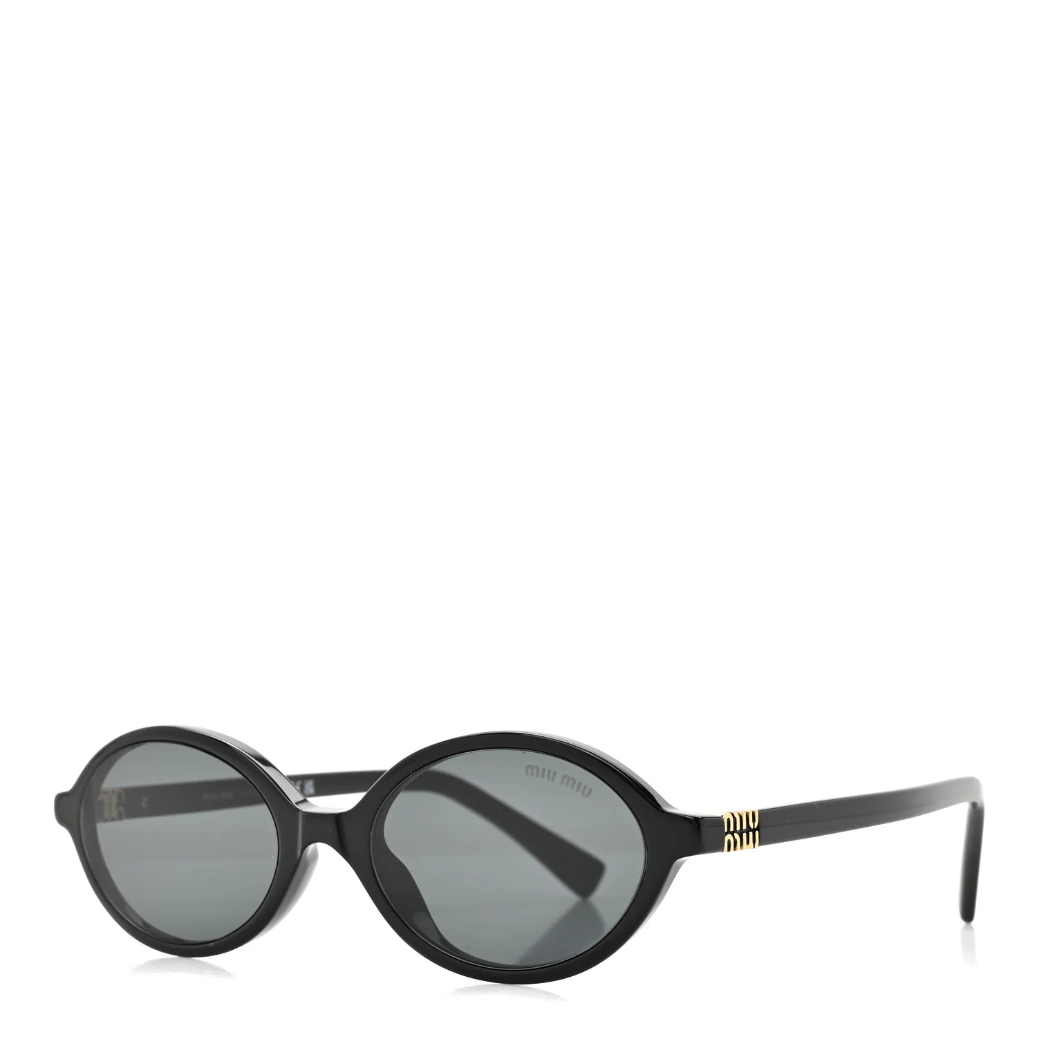 Acetate Oval Regard Sunglasses SMU04Z Black