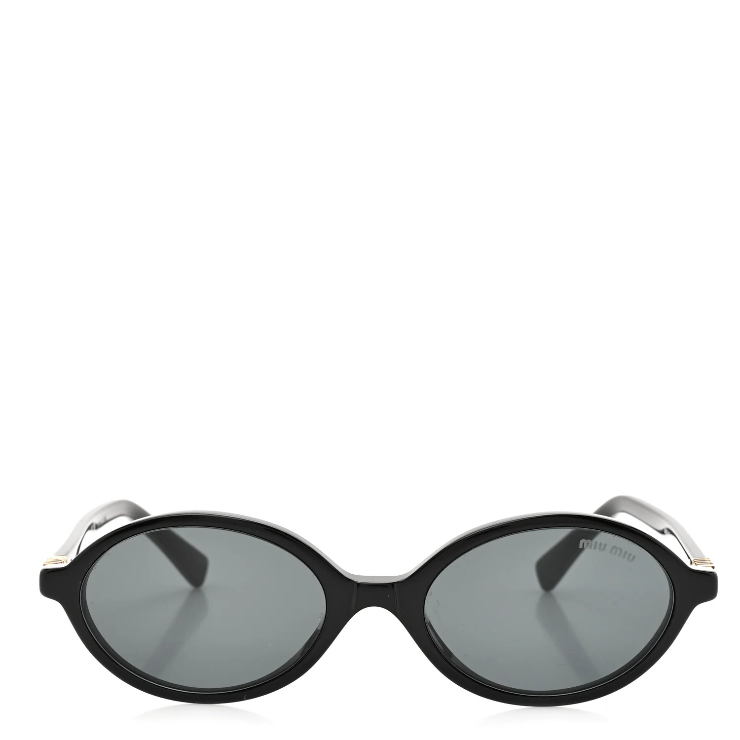 Acetate Oval Regard Sunglasses SMU04Z Black - Image 2