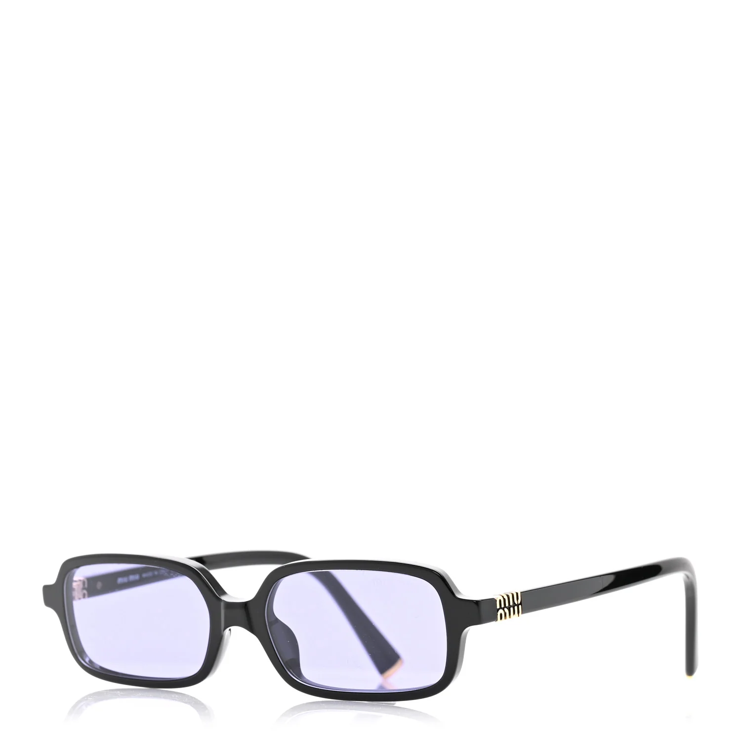 Acetate Rectangle Regard Sunglasses SMU11Z Black