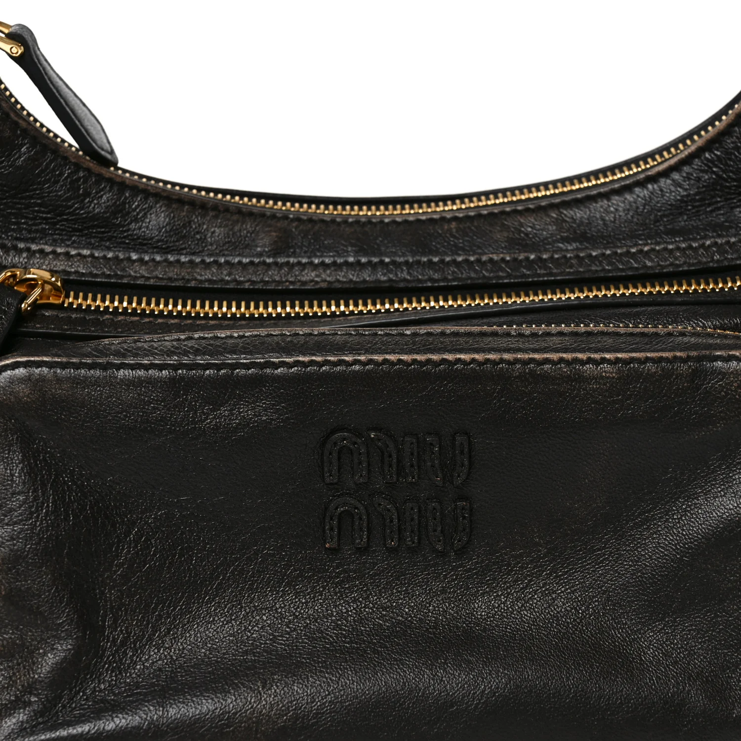 Distressed Nappa Large Multi Pocket Hobo Sand Coffee - Image 7