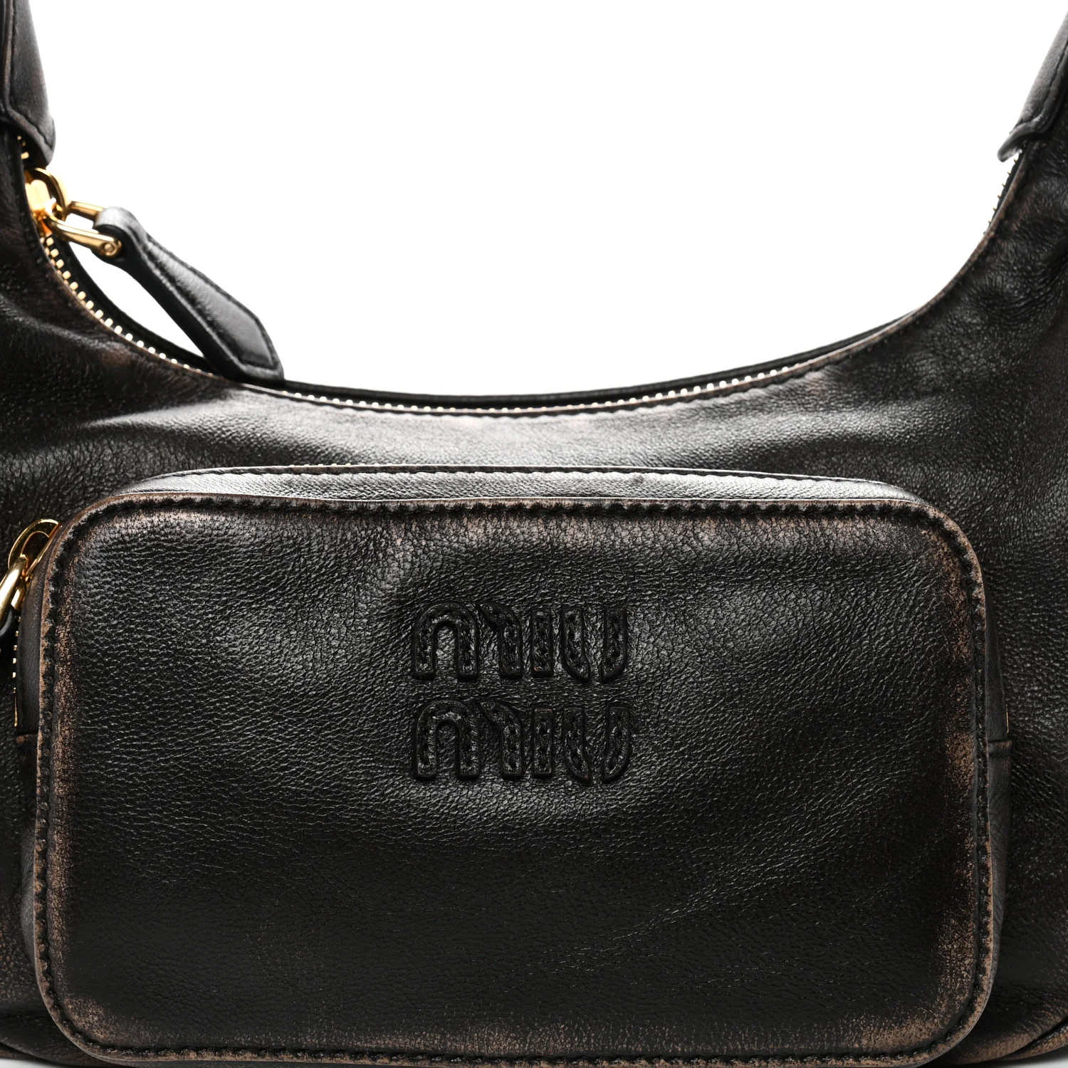 Distressed Nappa Pocket Bag Sand Coffee - Image 7