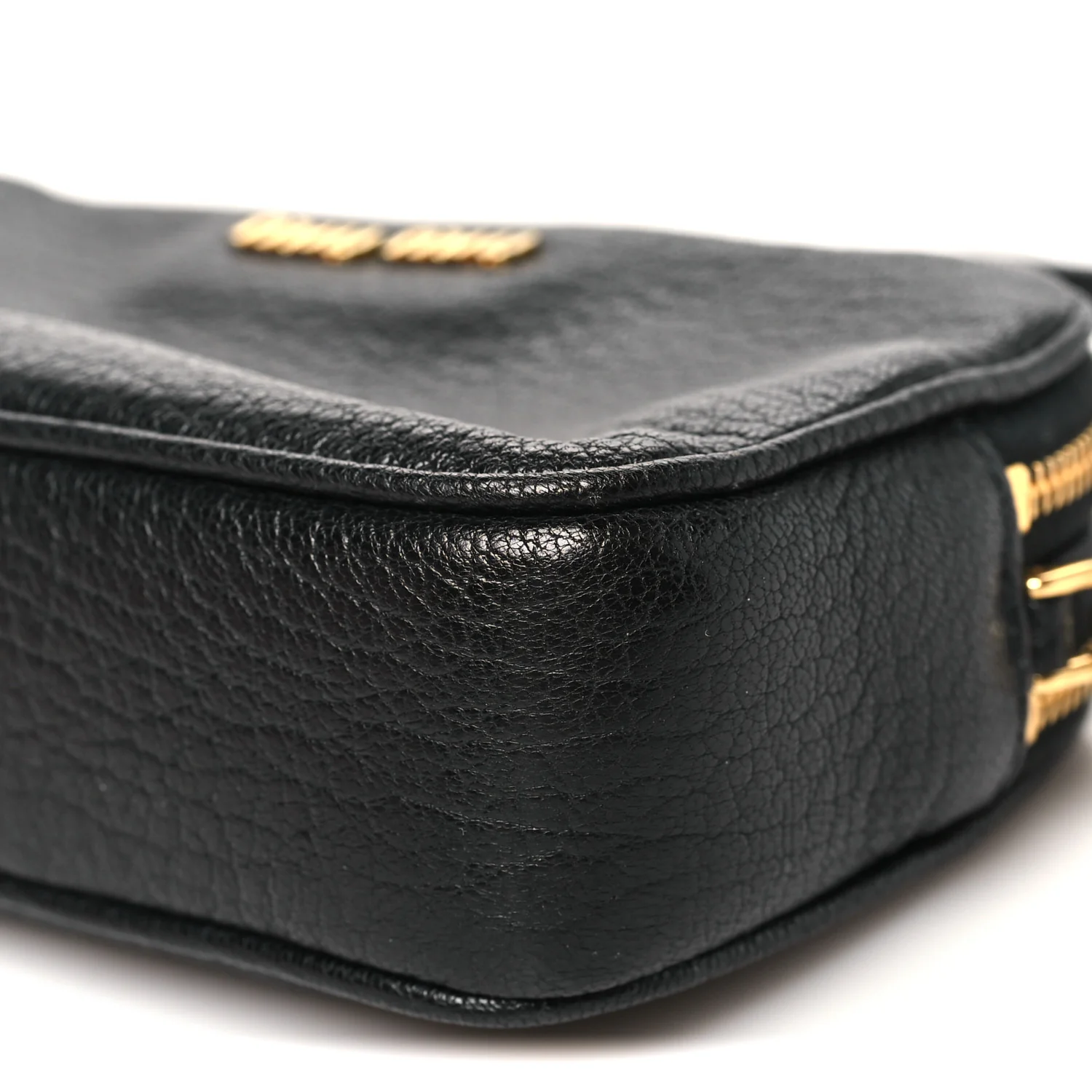 Goatskin Madras Double Zip Pochette Clutch Black - Image 10