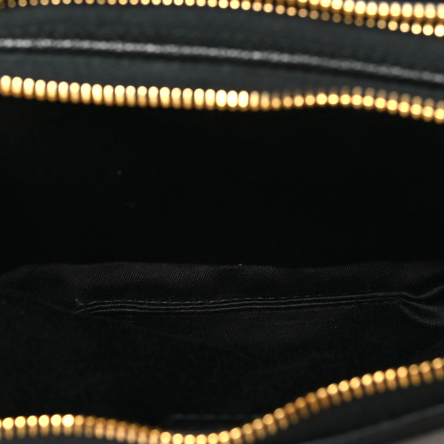 Goatskin Madras Double Zip Pochette Clutch Black - Image 5