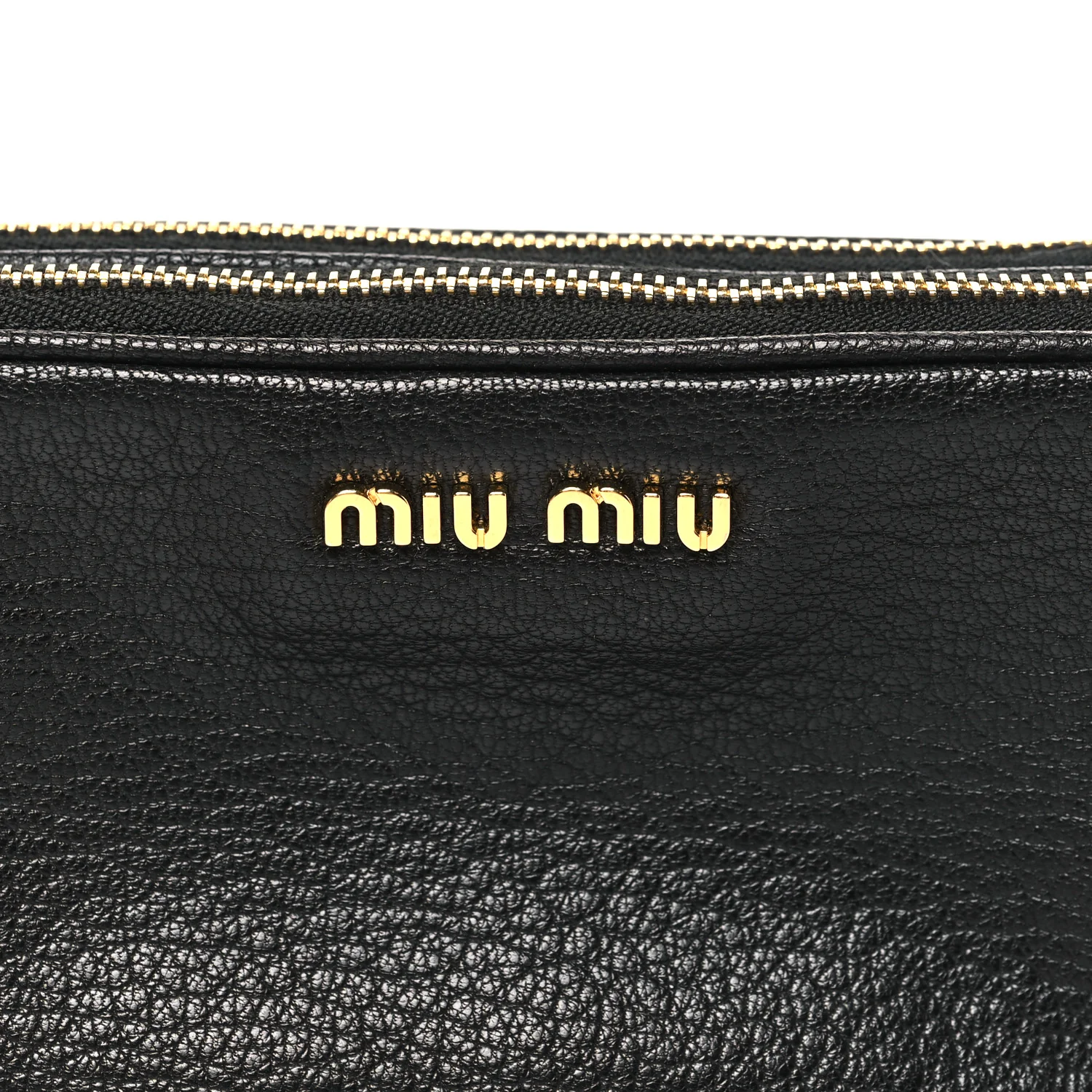 Goatskin Madras Double Zip Pochette Clutch Black - Image 8