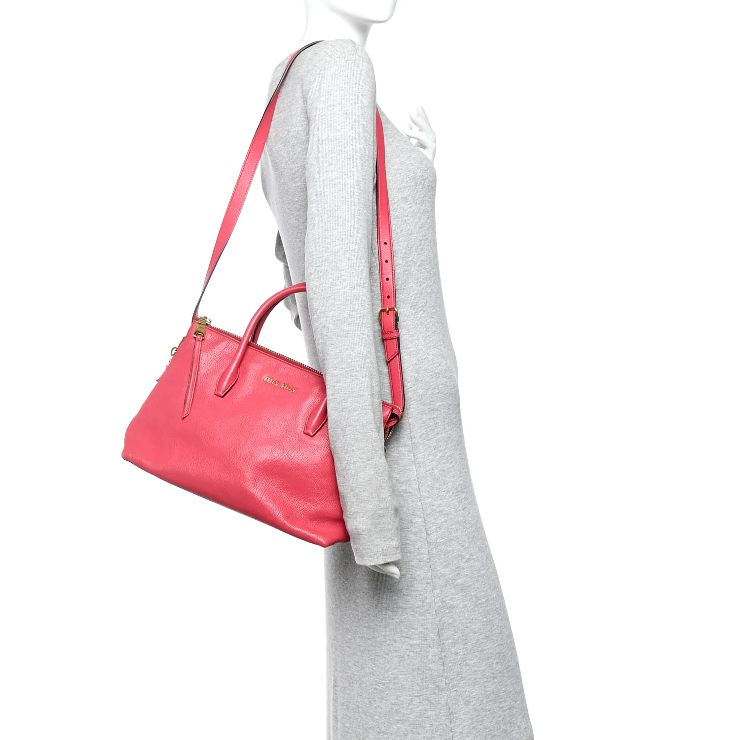 Goatskin Madras Top Handle Bag Fragola - Image 2