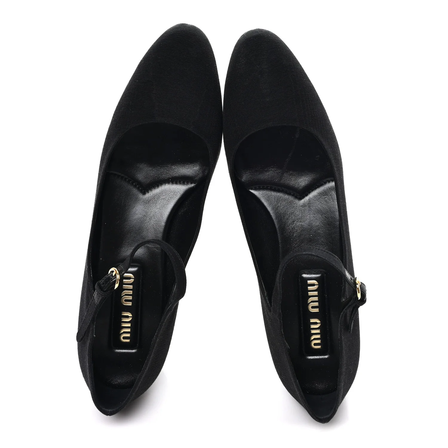 Grosgrain Moire Mary Jane Pumps 40 Black - Image 2