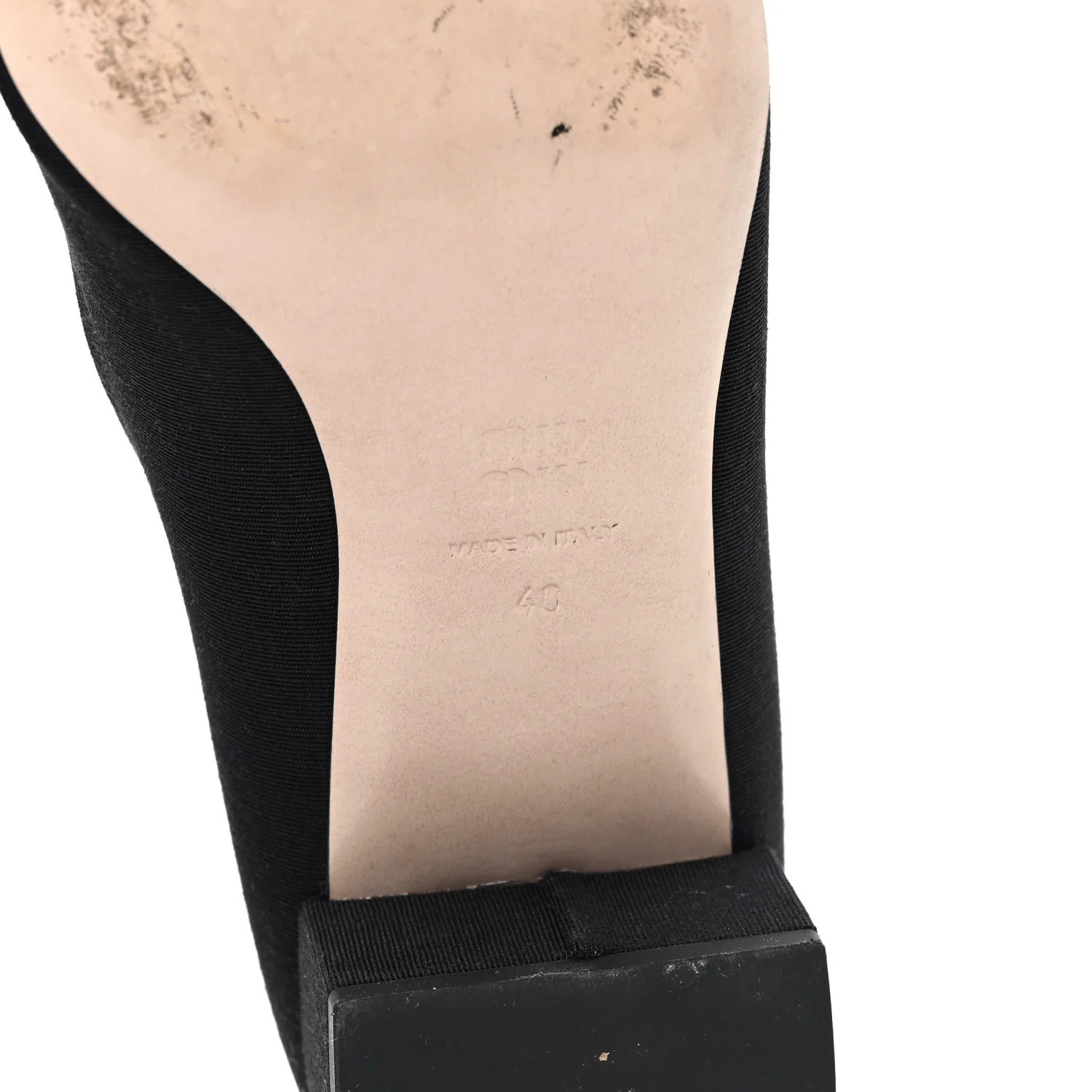 Grosgrain Moire Mary Jane Pumps 40 Black - Image 7