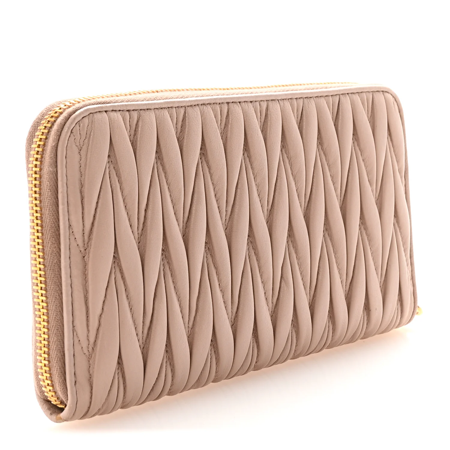 Matelasse Zip Around Wallet Cammeo - Image 3