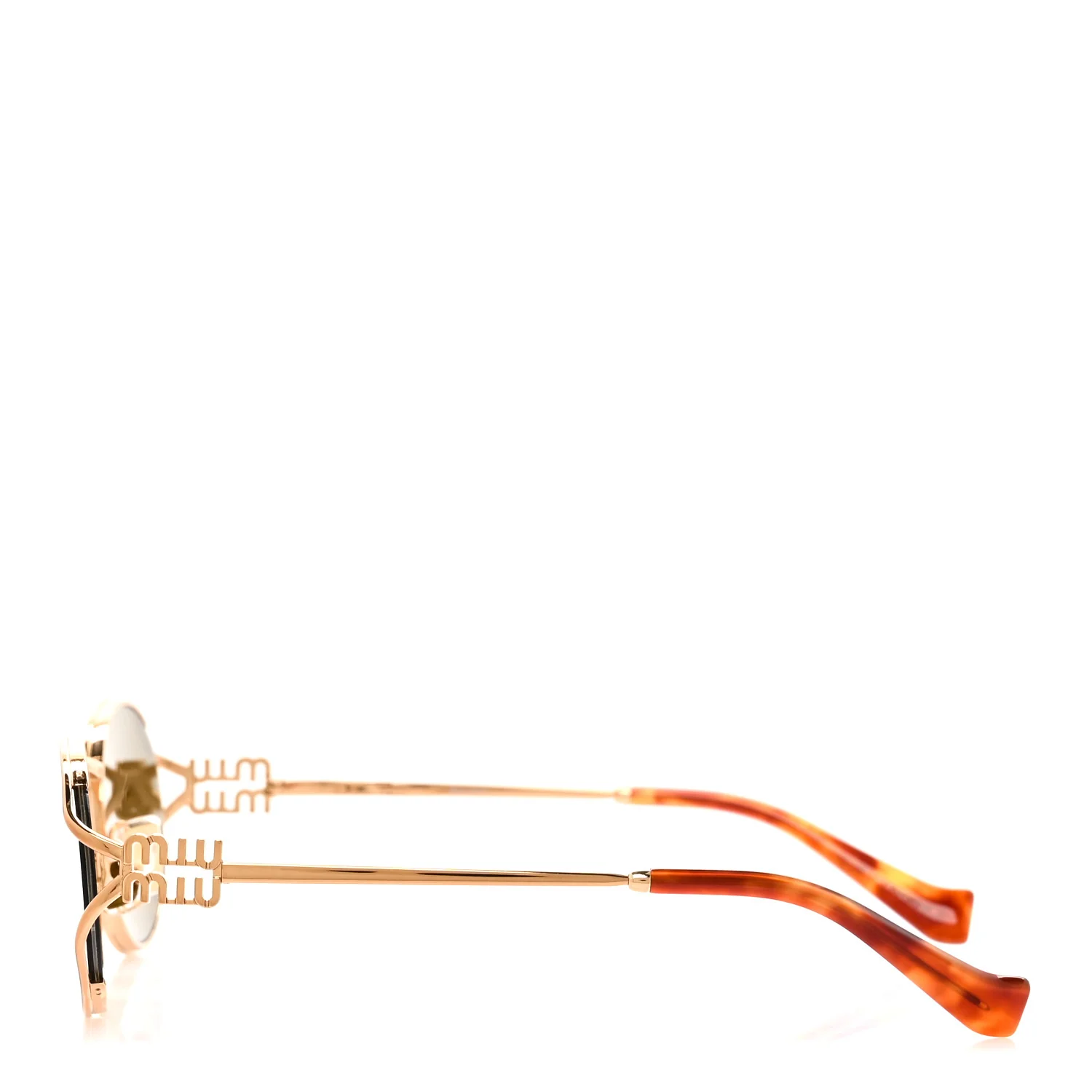 Metal Oval Sunglasses SMU52Y Tortoise Loden - Image 3
