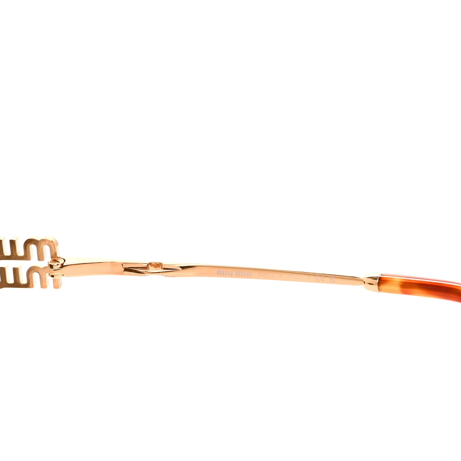 Metal Oval Sunglasses SMU52Y Tortoise Loden - Image 5