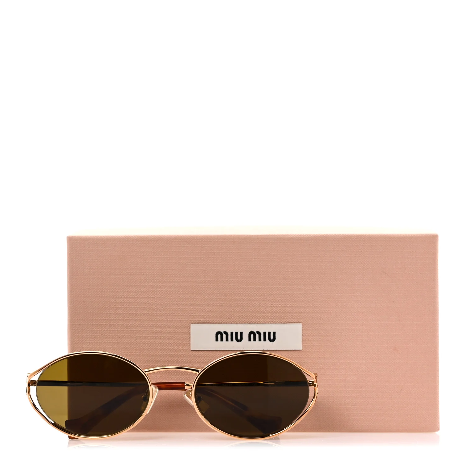 Metal Oval Sunglasses SMU52Y Tortoise Loden - Image 8