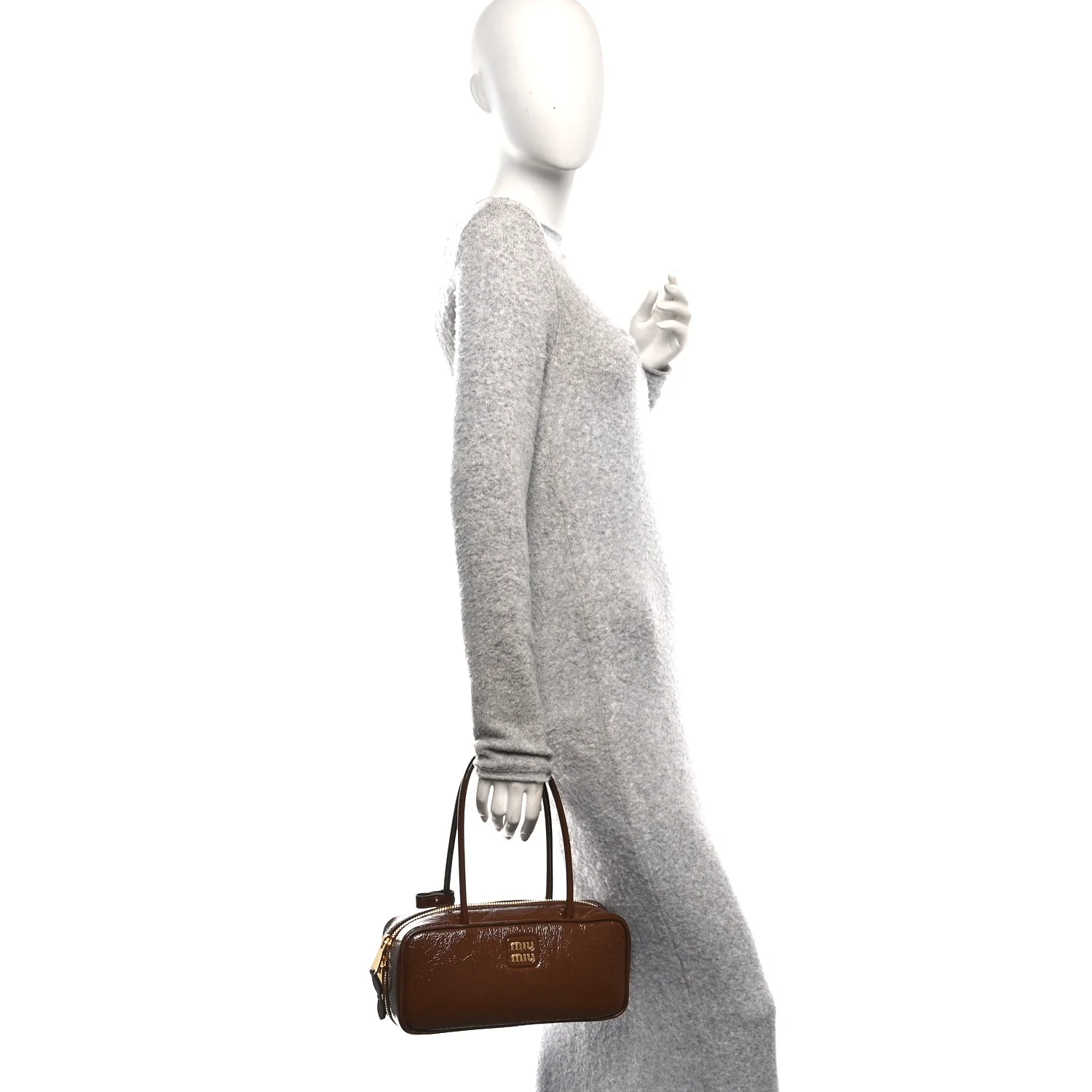 Naplak Patent Small Beau Top Handle Bag Palissandro - Image 2