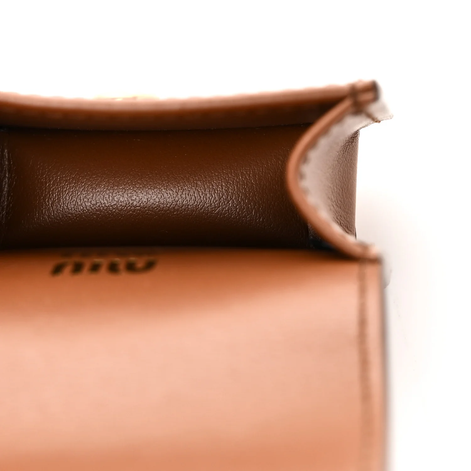 Nappa Flap Pouch Bag Charm Cognac Orange - Image 5