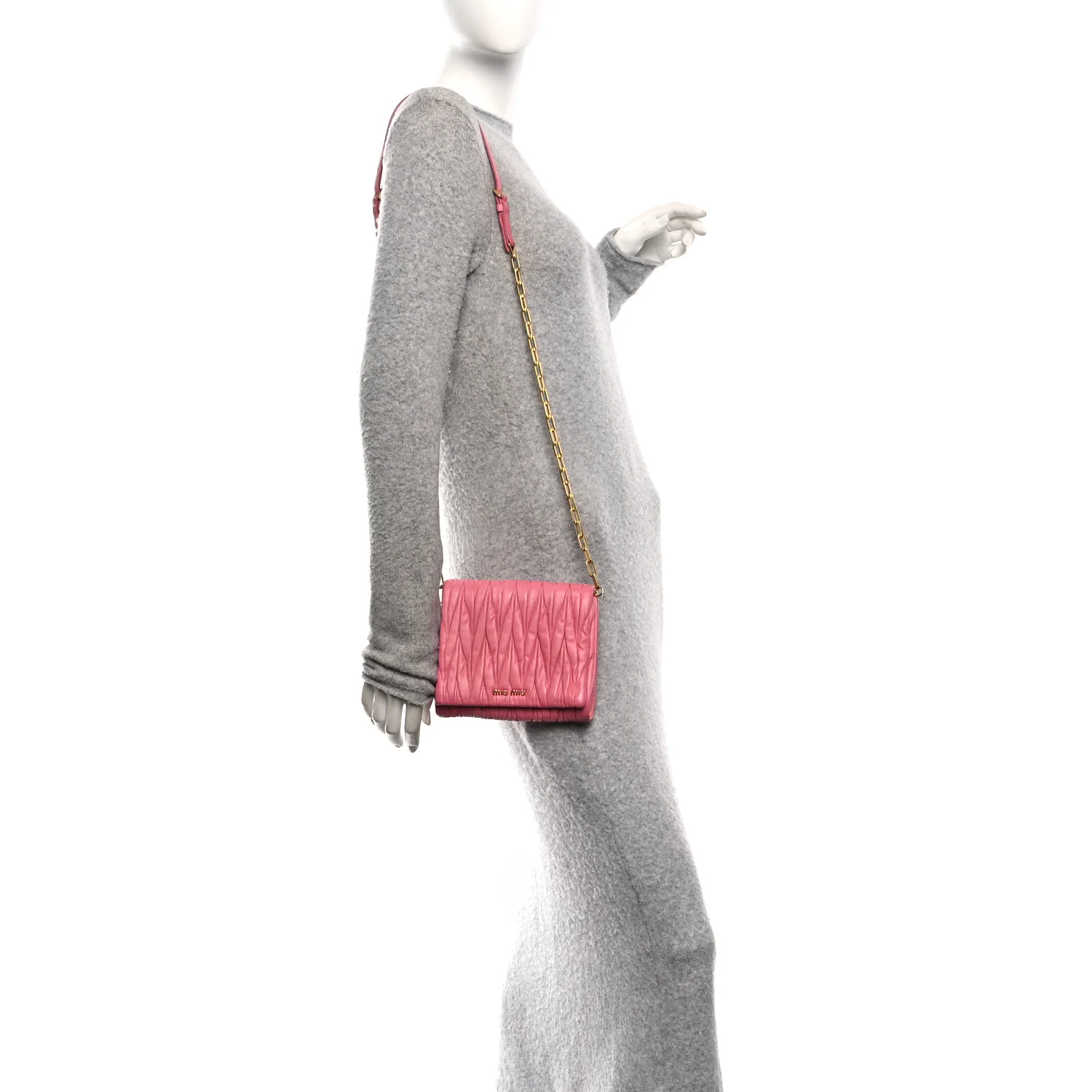 Nappa Matelasse Chain Crossbody Geranio - Image 2