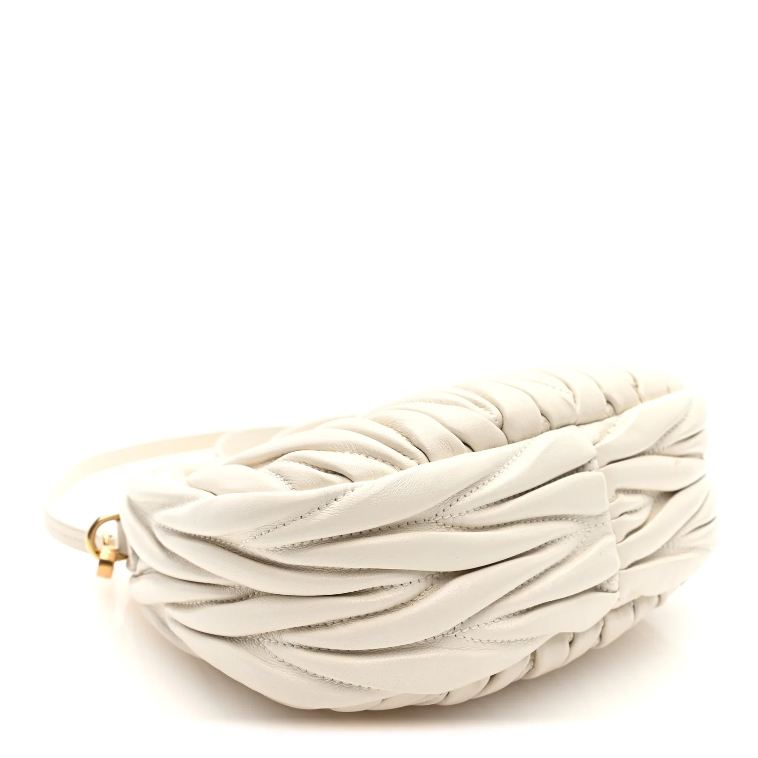 Nappa Matelasse Mini Wander Hobo White - Image 4