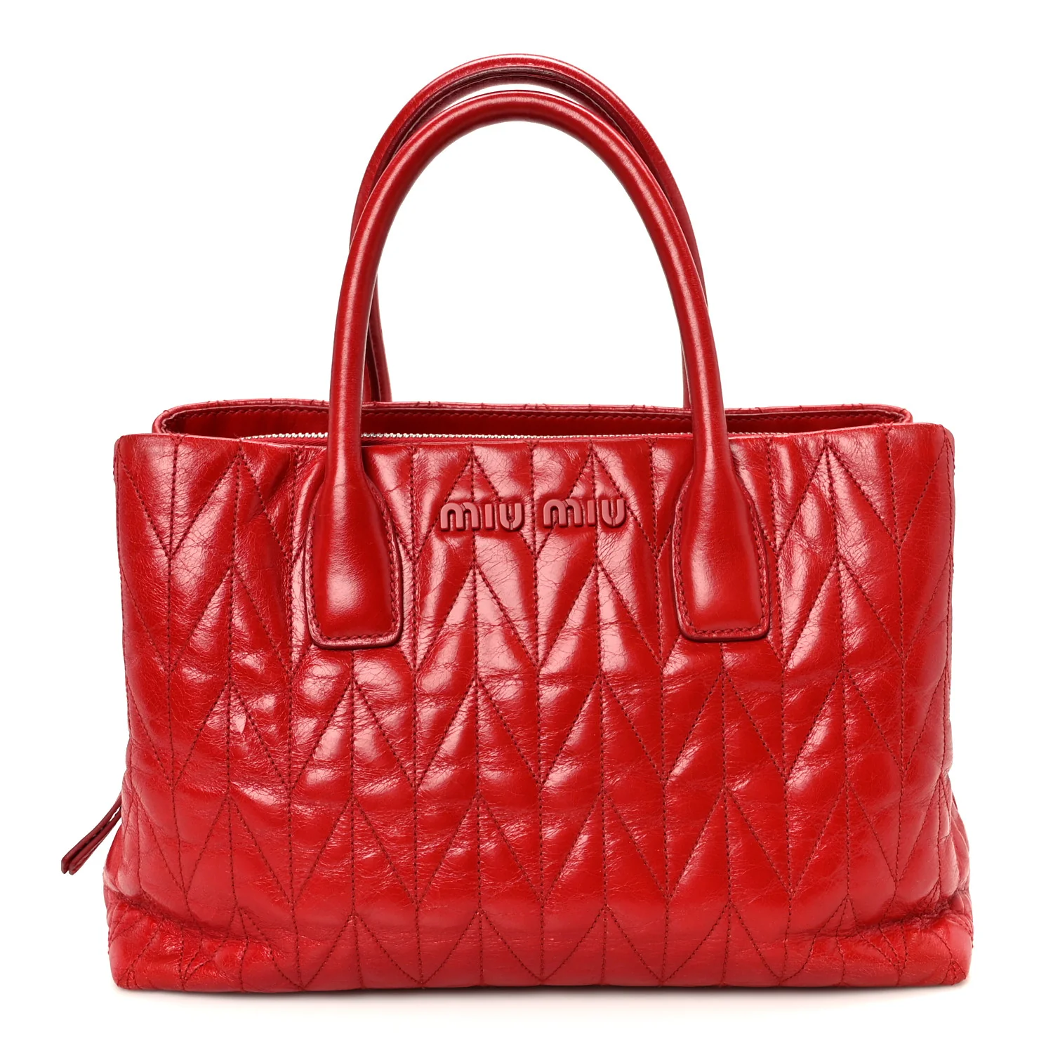 Nappa Matelasse Tote Fuoco