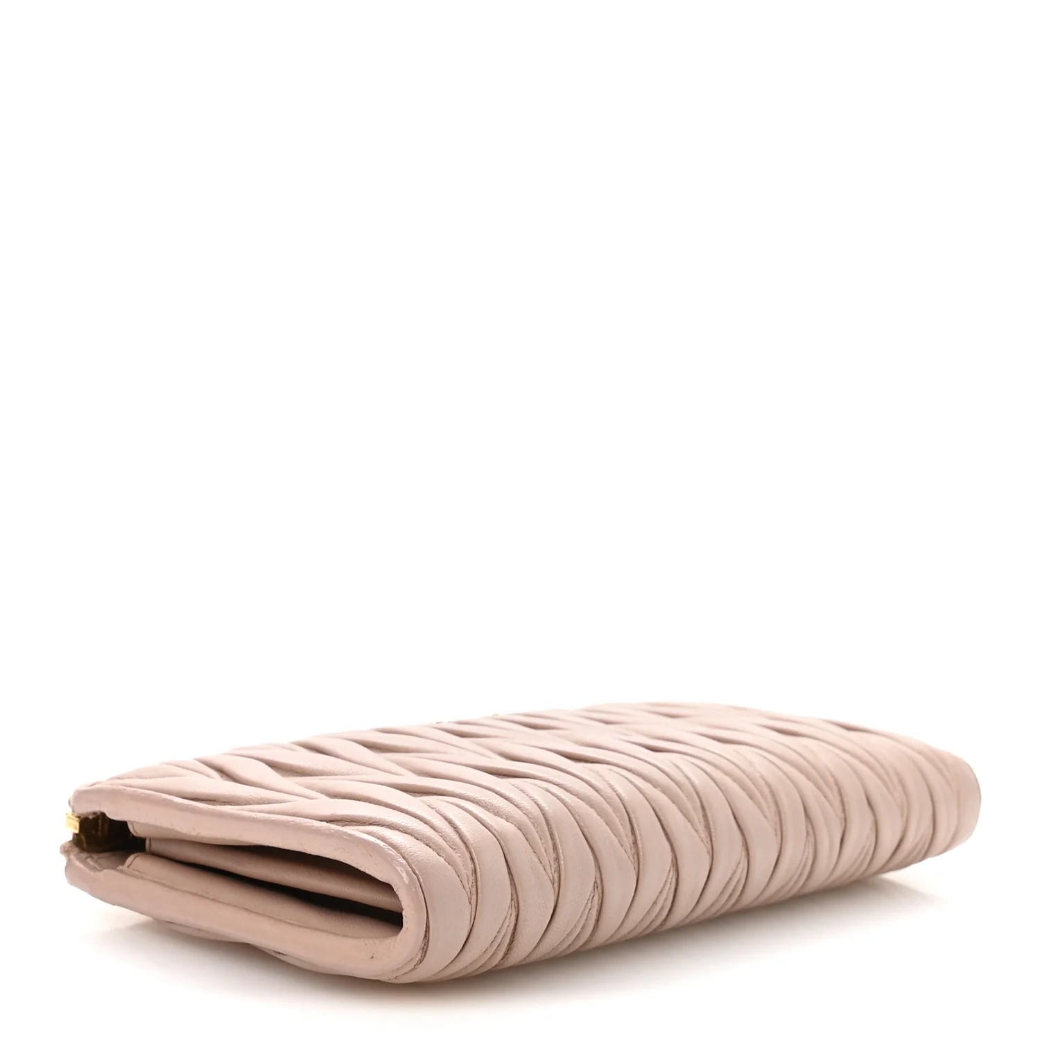 Nappa Matelasse Zip Around Wallet Pomice - Image 4