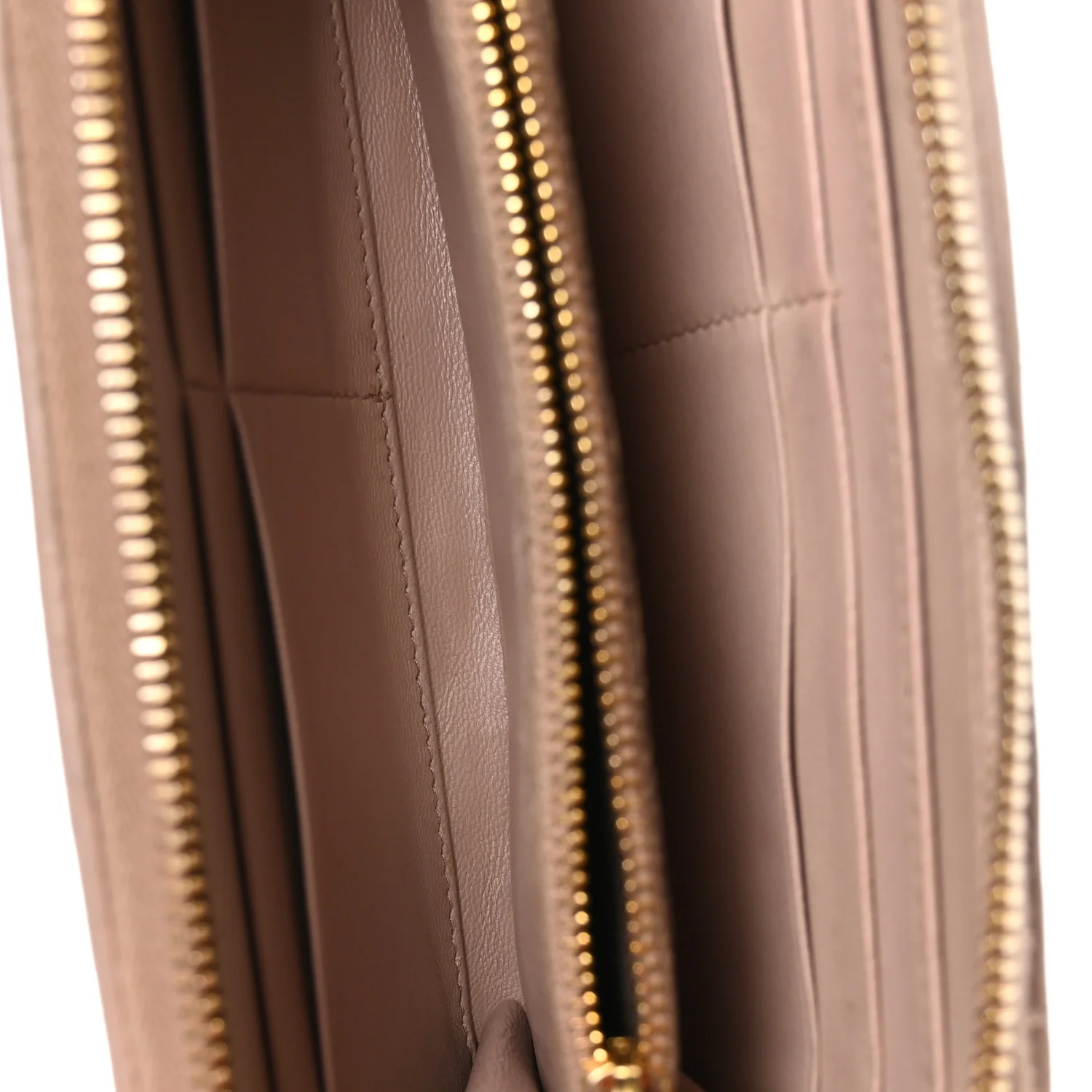Nappa Matelasse Zip Around Wallet Pomice - Image 5