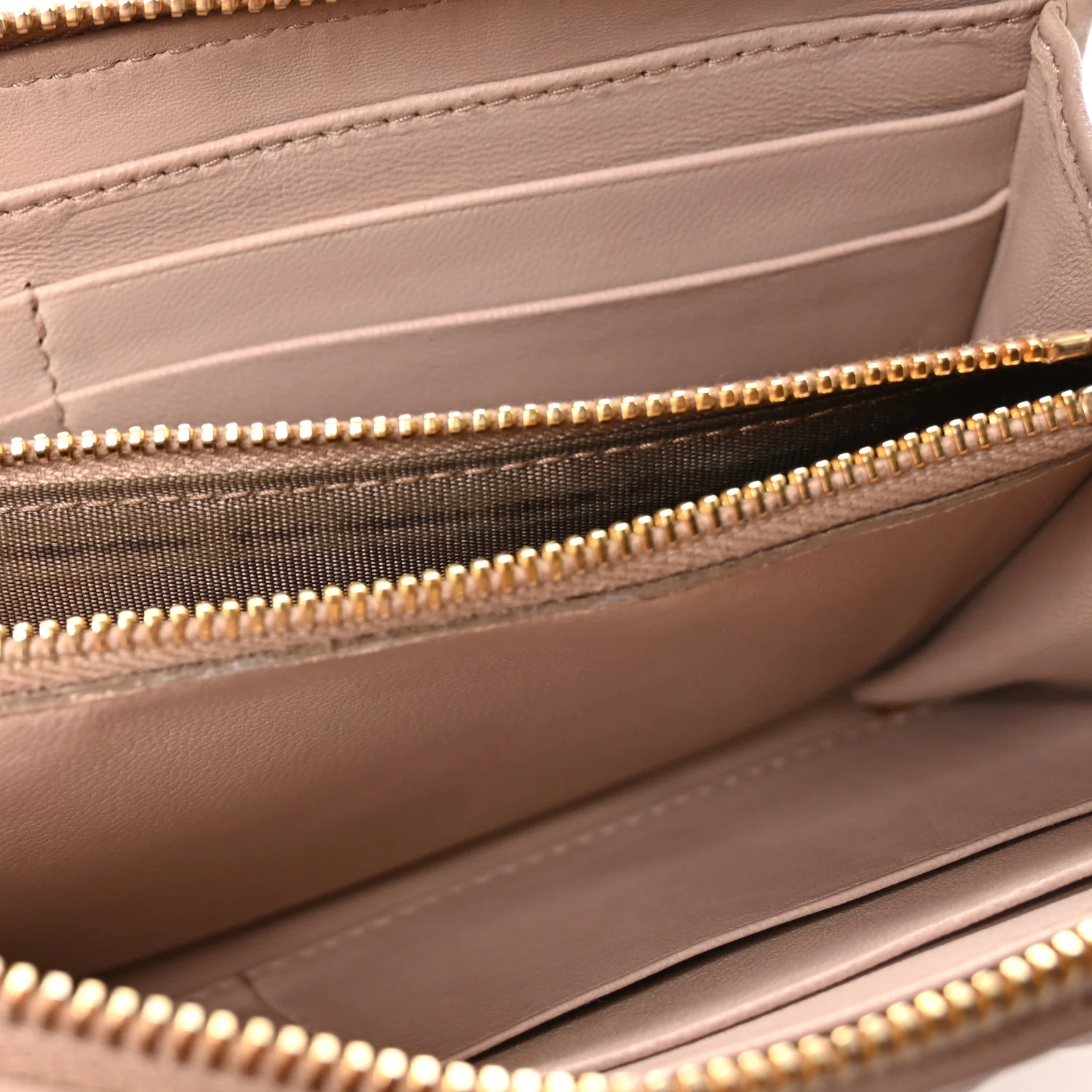 Nappa Matelasse Zip Around Wallet Pomice - Image 9