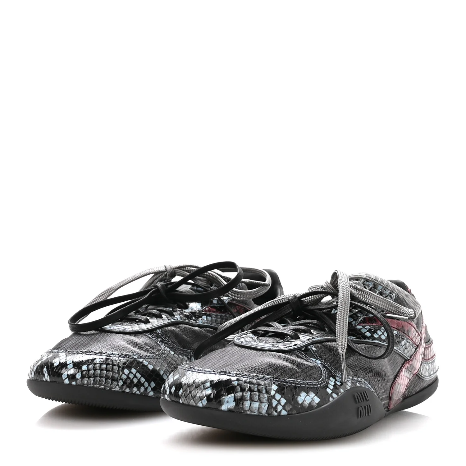Nylon Technical Ayers Pitone Gymnasium Sneakers 38 Blue Multicolor - Image 4