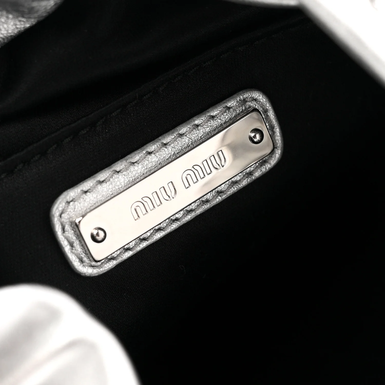 Paillettes Mate Bucket Bag Argento - Image 6