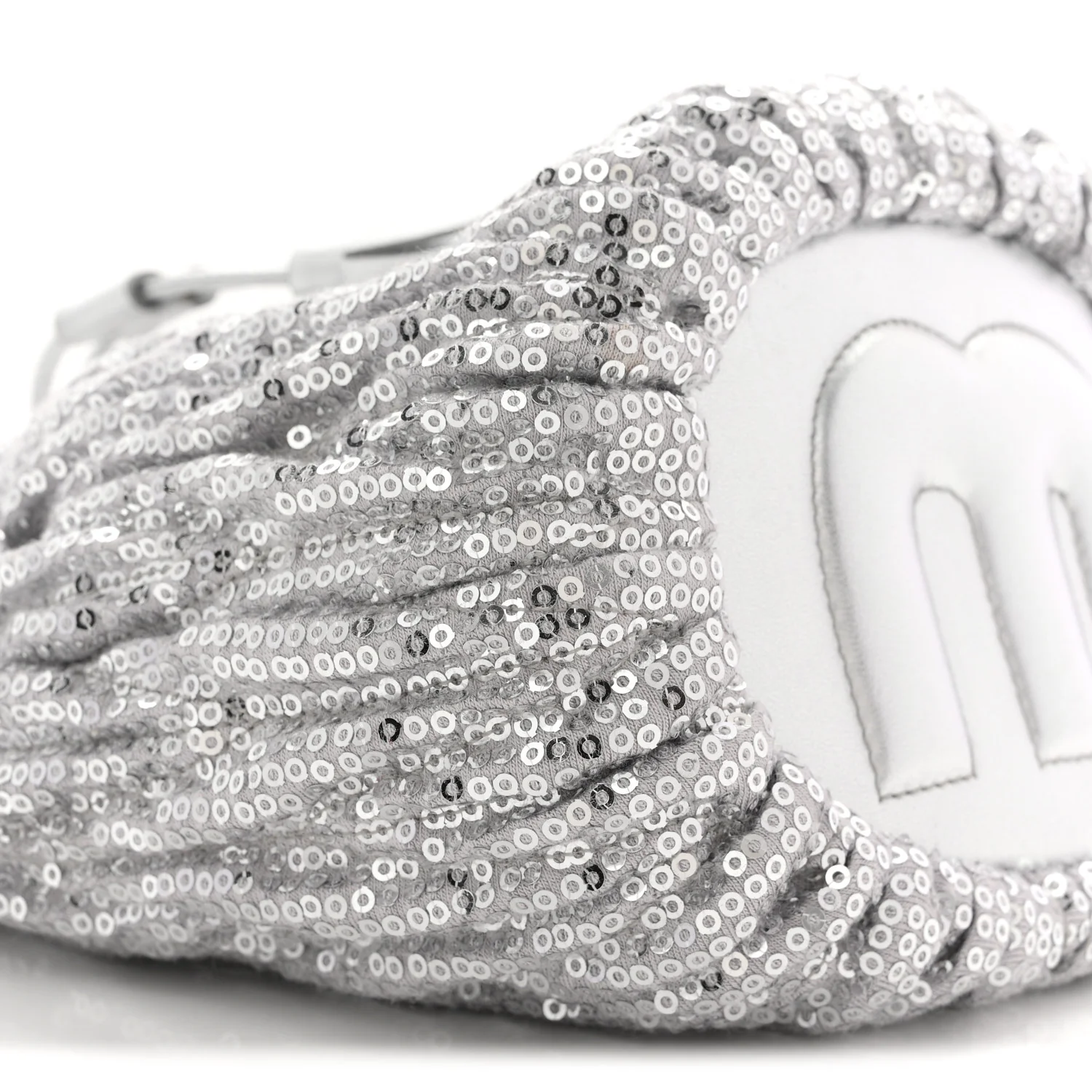Paillettes Mate Bucket Bag Argento - Image 9